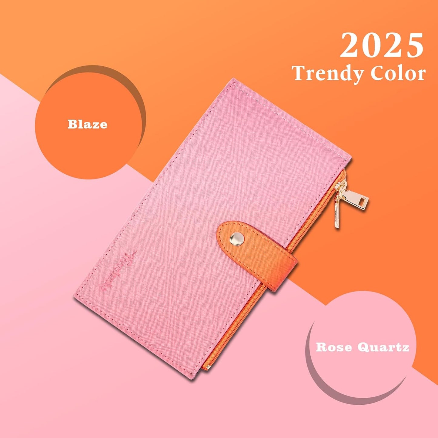 Travelambo RFID Wallet Women Bifold Multi Card Wallet Case with Zipper Pocke Credit Card Holder for Women