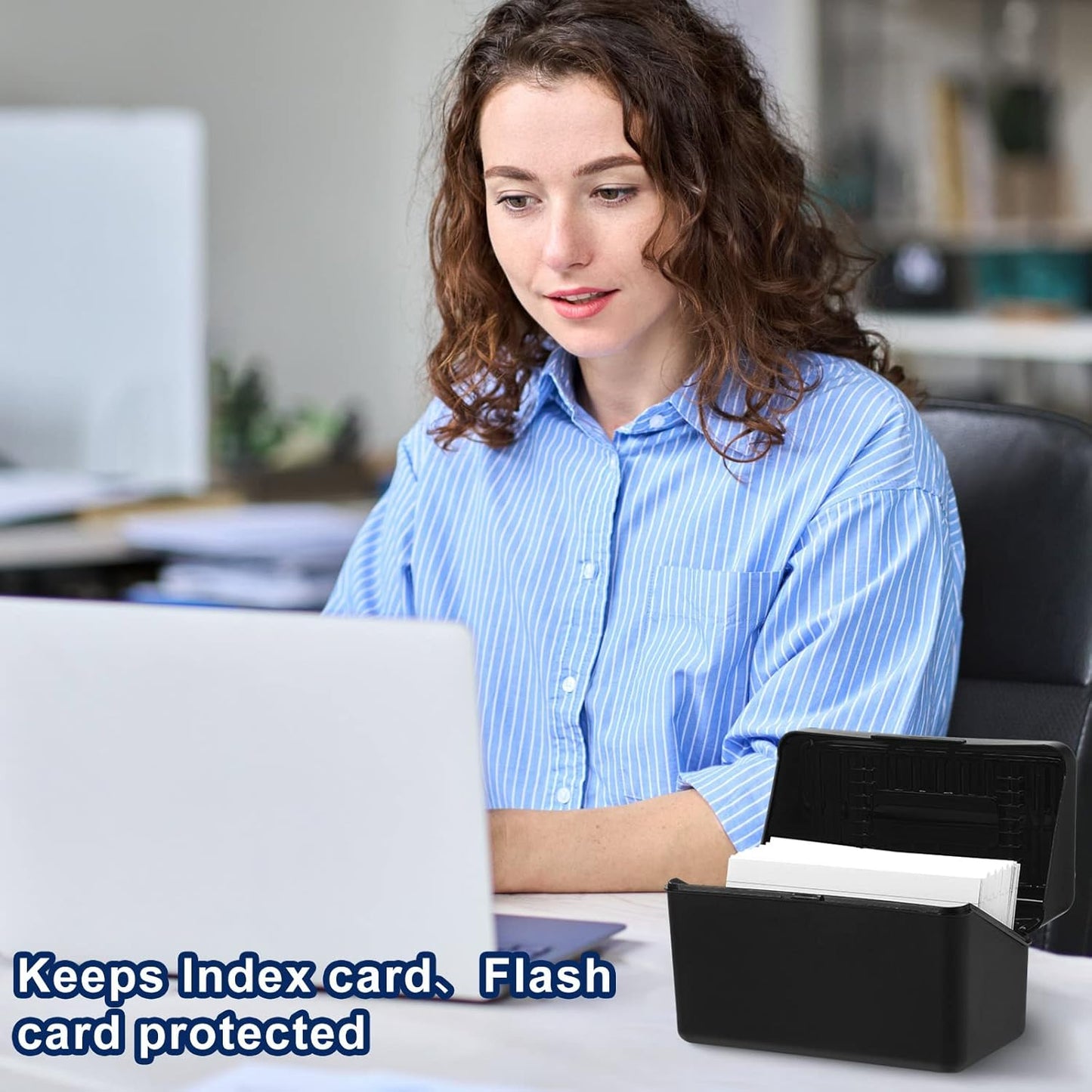 Fuutreo 12 Pack 3x5 Organizer Index Card Box Flash Note Index Card Holder Case for Recipes Addresses(Black, White)