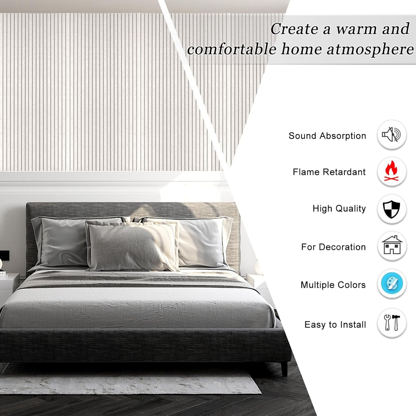 5 Pack Large Acoustic Panels, 48"X24"X0.4" Sound Proof Foam Panels for Walls, Sound Dampening Panels, Sound proof panels for walls, Soundproof Wall Panels for Home Studio&Office Decor.(Light camel)