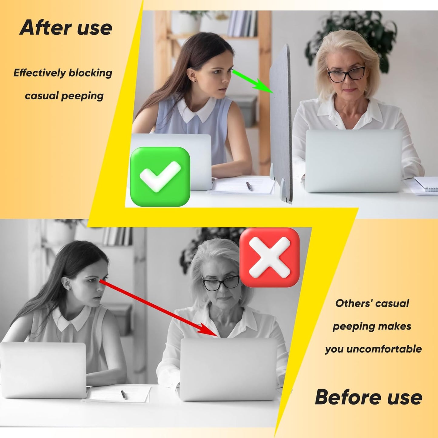 4 Pack Acoustic Desk Panel Privacy Desk Dividers 16x24 Inch Noise Reducing Desk Privacy Panel and Visual Distraction with Metal Clip for Student Offices School