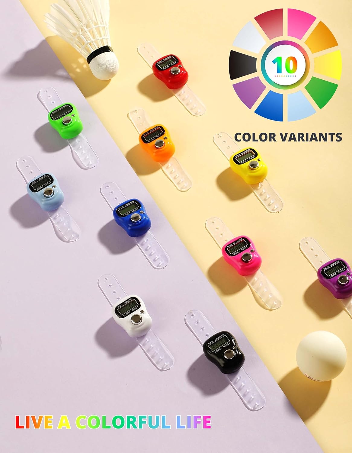 KTRIO Electronic Finger Counter, Mini LCD Digital Display Tally Counter 5-Digit Number Count Clicker, Counters Clickers for Knitting, Crochet, Coaching, Lap, Golf, Toddler & Fidget