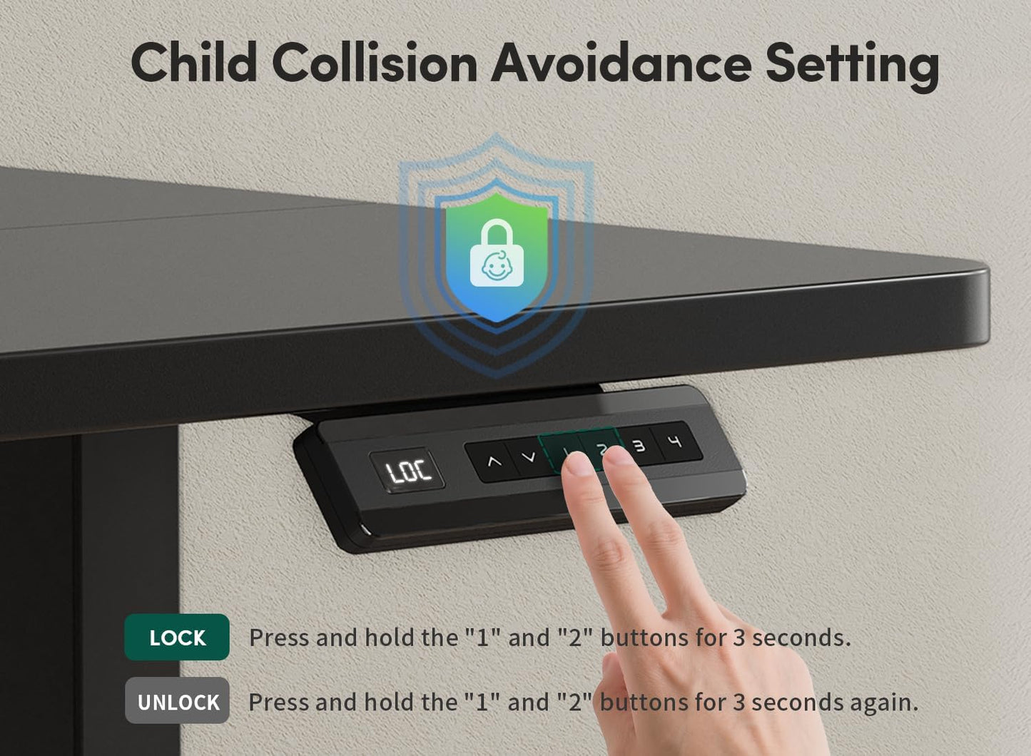 FEZIBO 63 x 28 Inch Deeper Height Adjustable Electric Standing Desk with Double Drawers, Sit Stand Up, Home Office Computer Desk with 4 Height-Adjustable Feets & 2 Hooks, Black Frame/Black Top