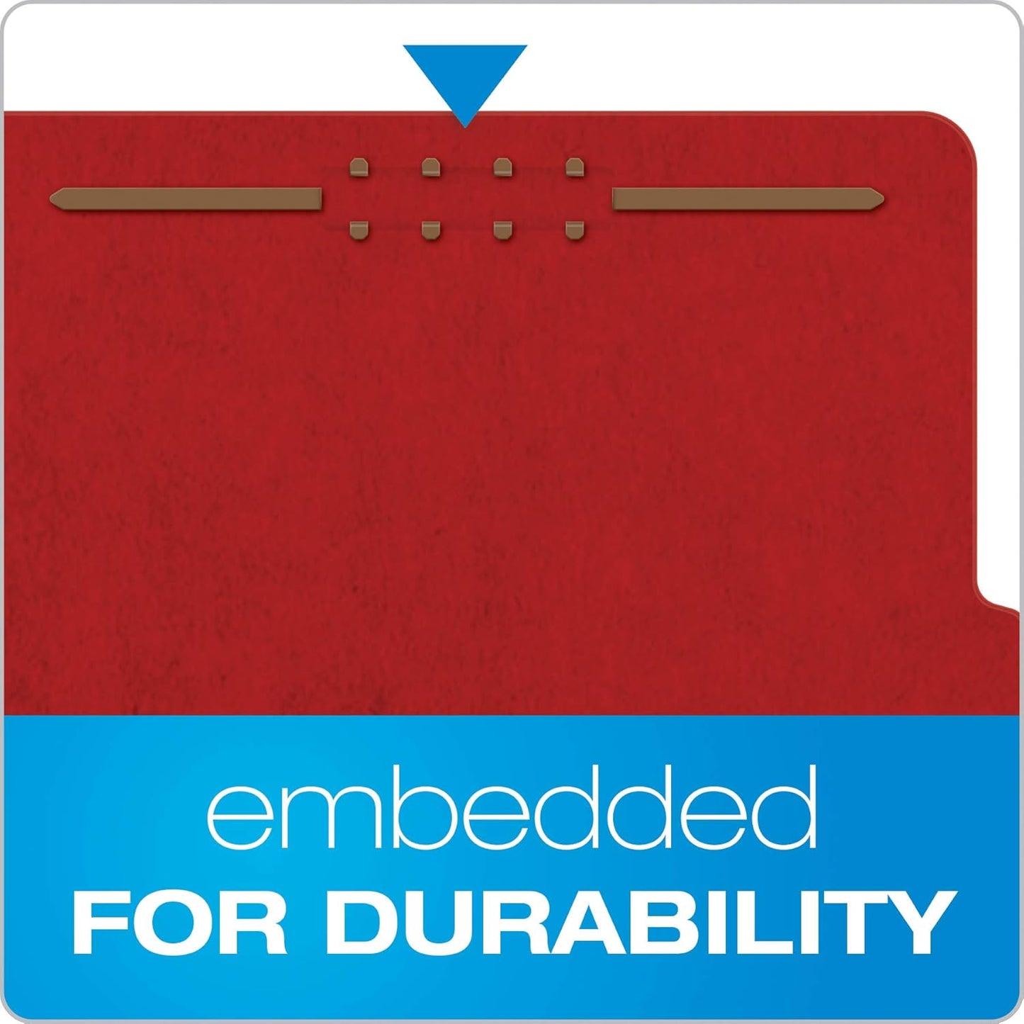 Pendaflex Classification Folders, Standard, 2 Dividers, Embedded Fasteners, 2/5 Cut Tab, Bright Red, Legal Size, 10/BX (29031P)