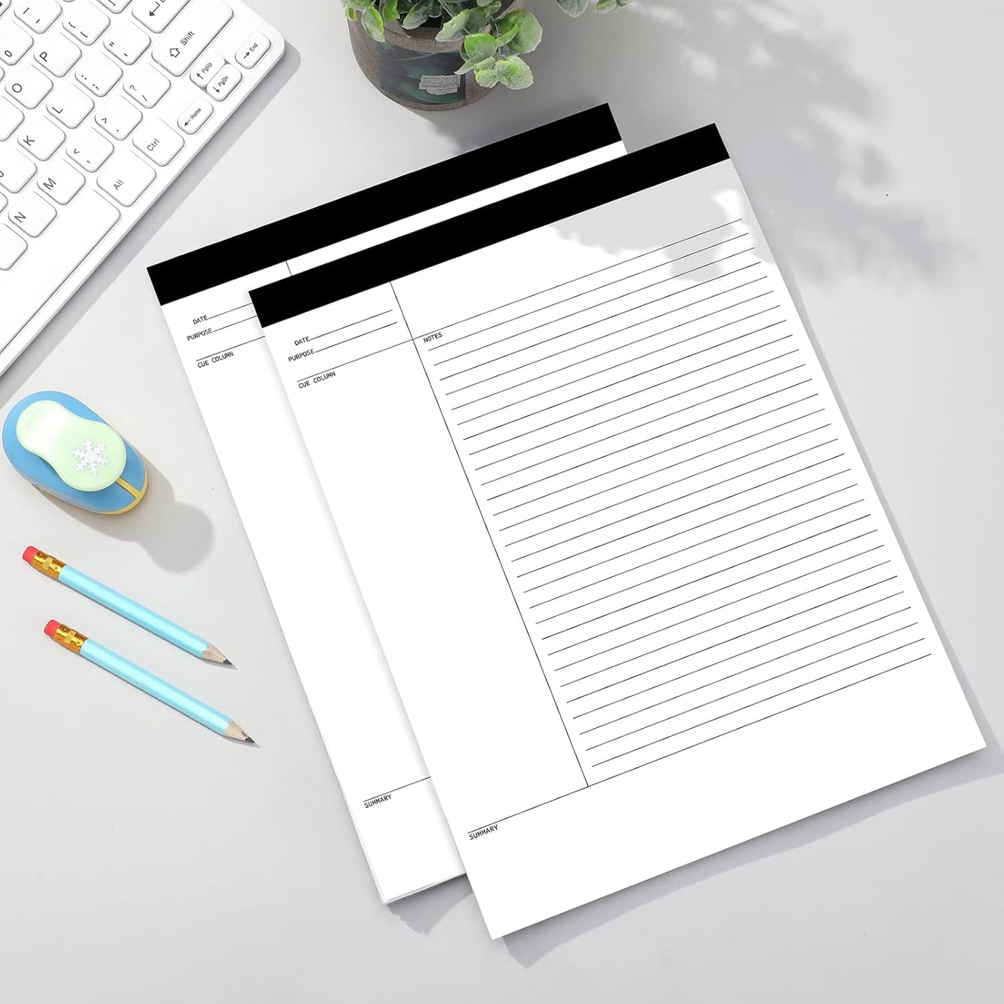 Outus 8 Pack Legal Pads 8.5" x 11.75" 50 Sheets/Writing Notepad, White Note Pads Legal Ruled Writing Notepad for Home Teacher Student College Ruled Office Business