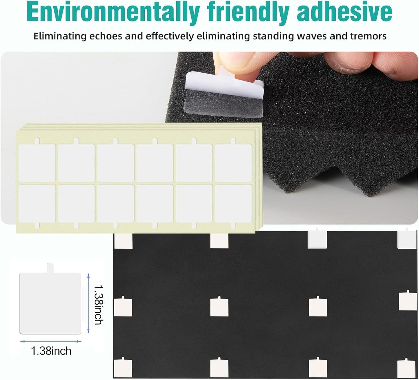 4 Pack Acoustic Panels,48''X24''X2'' Egg Crate Foam Soundproof Wall Panels,High Density Fireproof Noise Cancelling Studio Foam Panel,Noise(Black -4 PCS, 48X24X2 Inchs)