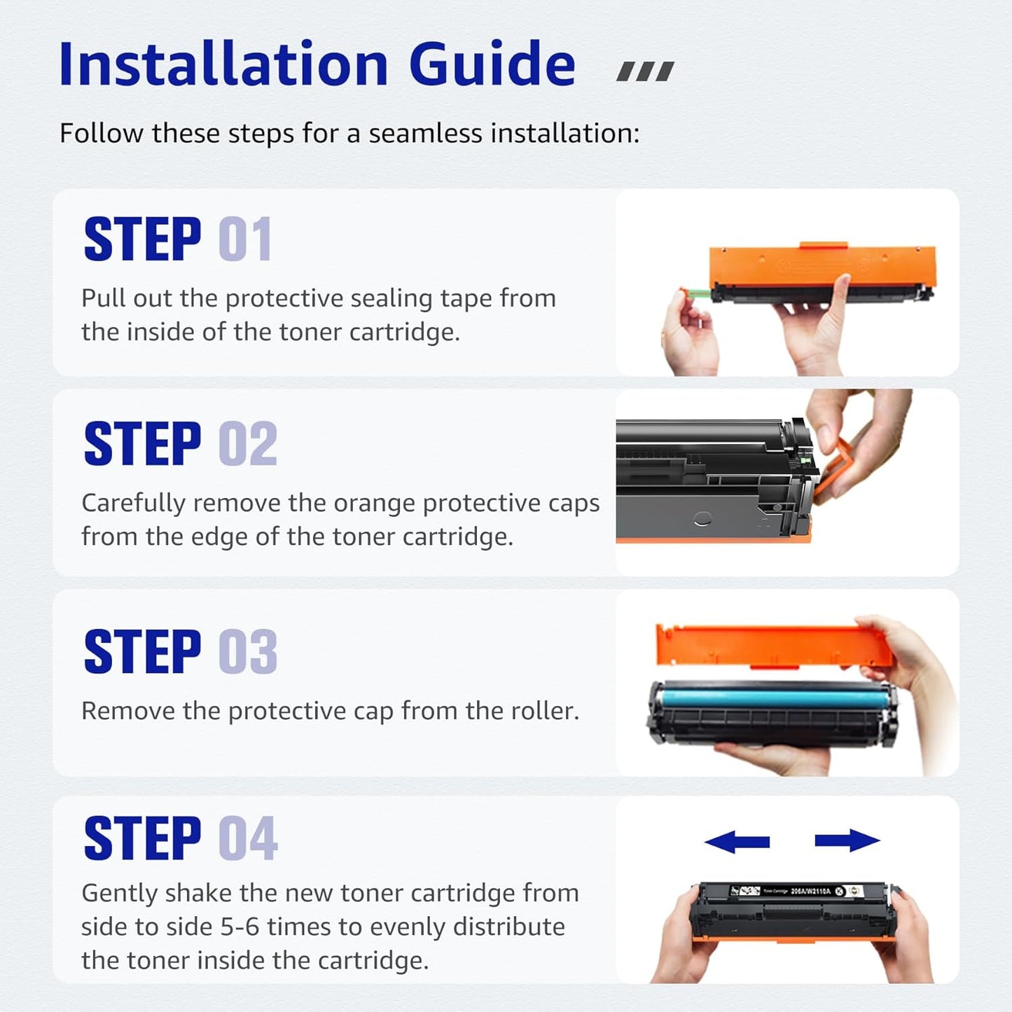 CMYBabee Compatible Toner Cartridge Replacement for HP 206A 206X for Color Laserjet Pro MFP M283fdw M283cdw M283fdn M282mw Pro M255dw M255nw M283 M255 Printer W2110A W2110X High Yield (BCMY, 4-Pack)