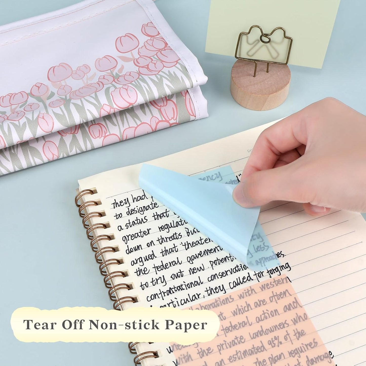 Temiary 500 Sheets Transparent Vintage Sticky Notes 3 x 3 inch, Clear Sticky Note Waterproof See Through Memo Pad, Translucent Writable Index Book Tabs for Annotating Supplies Office & School