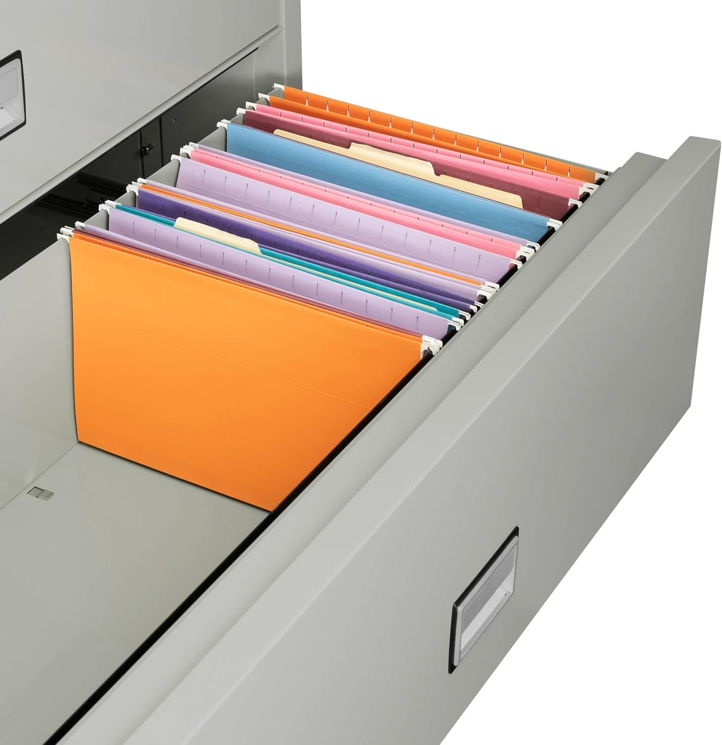 44 inch Wide 3-Drawer Lateral Fireproof File Cabinet – Legal and Letter Size Filing – Key Lock – Water Resistant – Fire Safe and Impact Rated – Light Gray Finish – Model LAT3W44LG