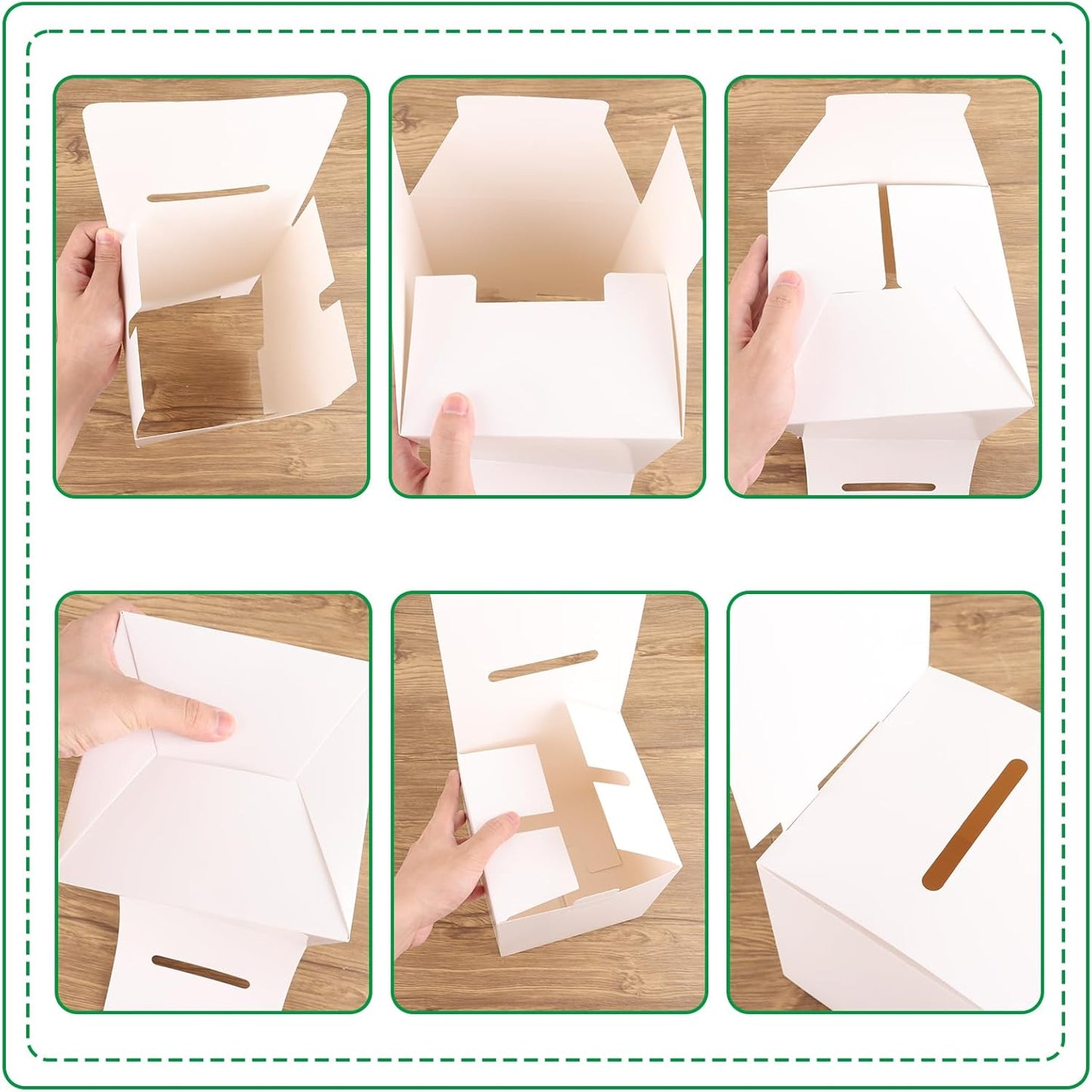 SHUESS 30 Pack Raffle Ticket Box Raffle Boxs Ballot Boxes with Slot White Suggestion Donation Boxs for Fundraising Cardboard Charity Box with Slot for Collecting Business Card Voting Contest, 6 Inches