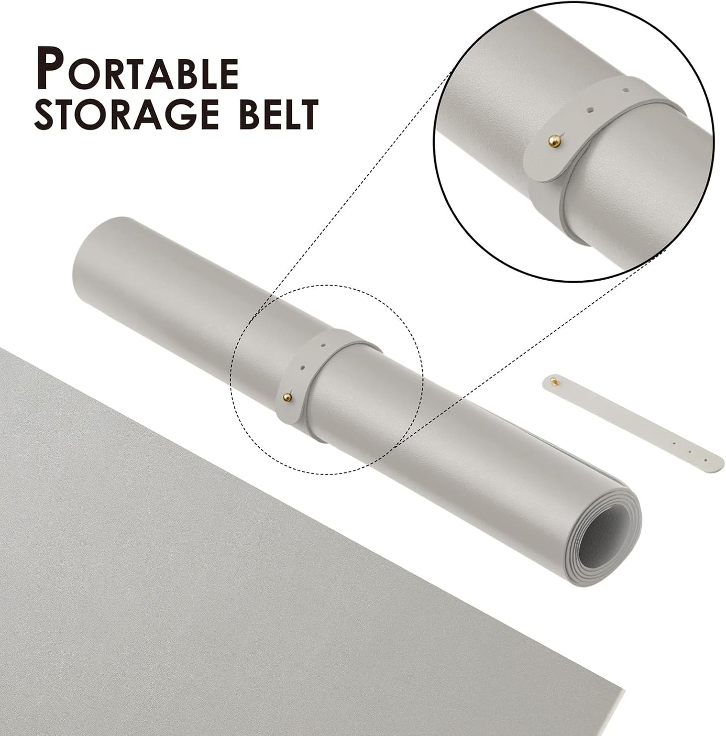 Large Desk Mat - 47.2"x 17" Non-Slip PU Desk Pad for Office and Home - Ideal for Large Mouse Pad and Desk Mats on Top of Desks(Silver)