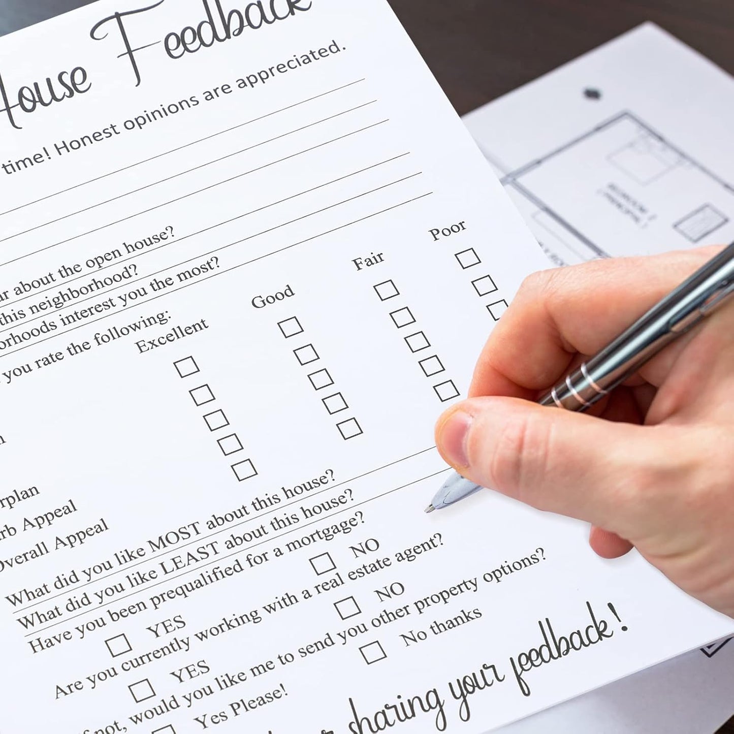 Marspark 150 Piece Real Estate Signs - Open House Supplies, Feedback Notepad, Questionnaire, Form for Agents & Brokers