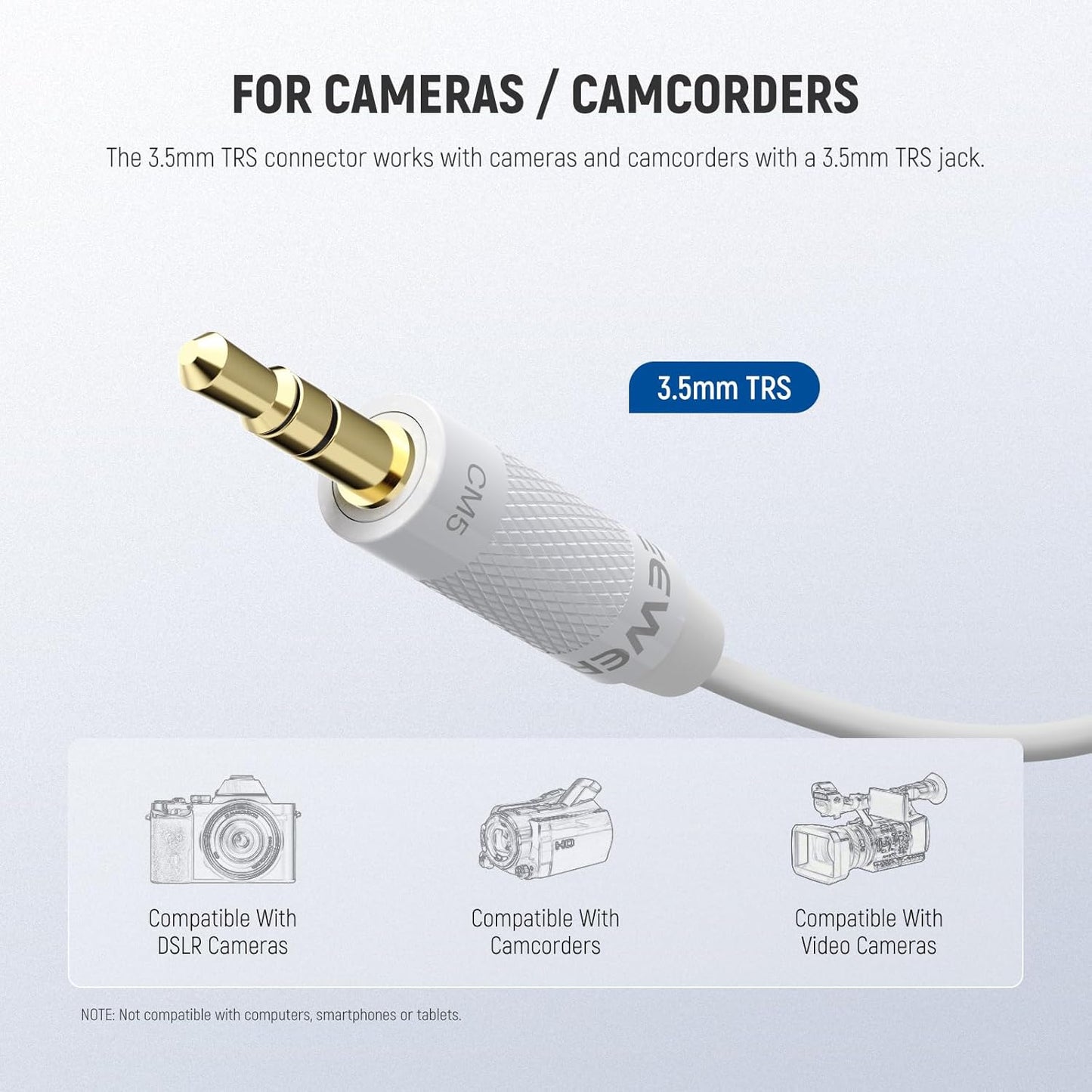 NEEWER 2 Pack Lavalier Lapel Microphone Compatible with Rode Wireless GO II 2 DJI Wireless Mic Transmitter, Omnidirectional Condenser Wired Clip On Lav Mic for Stage YouTube Live Streaming, CM5, White