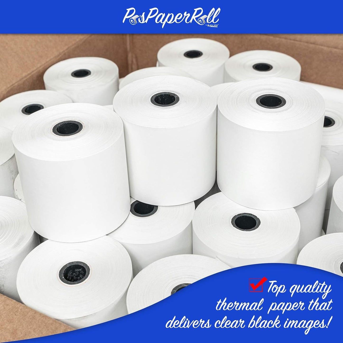 50 Rolls of 2 1/4 x 200 Thermal Paper Rolls for CBM 262, CBM 291, ER-A450T, UP-700, XE-A201, XE-A202