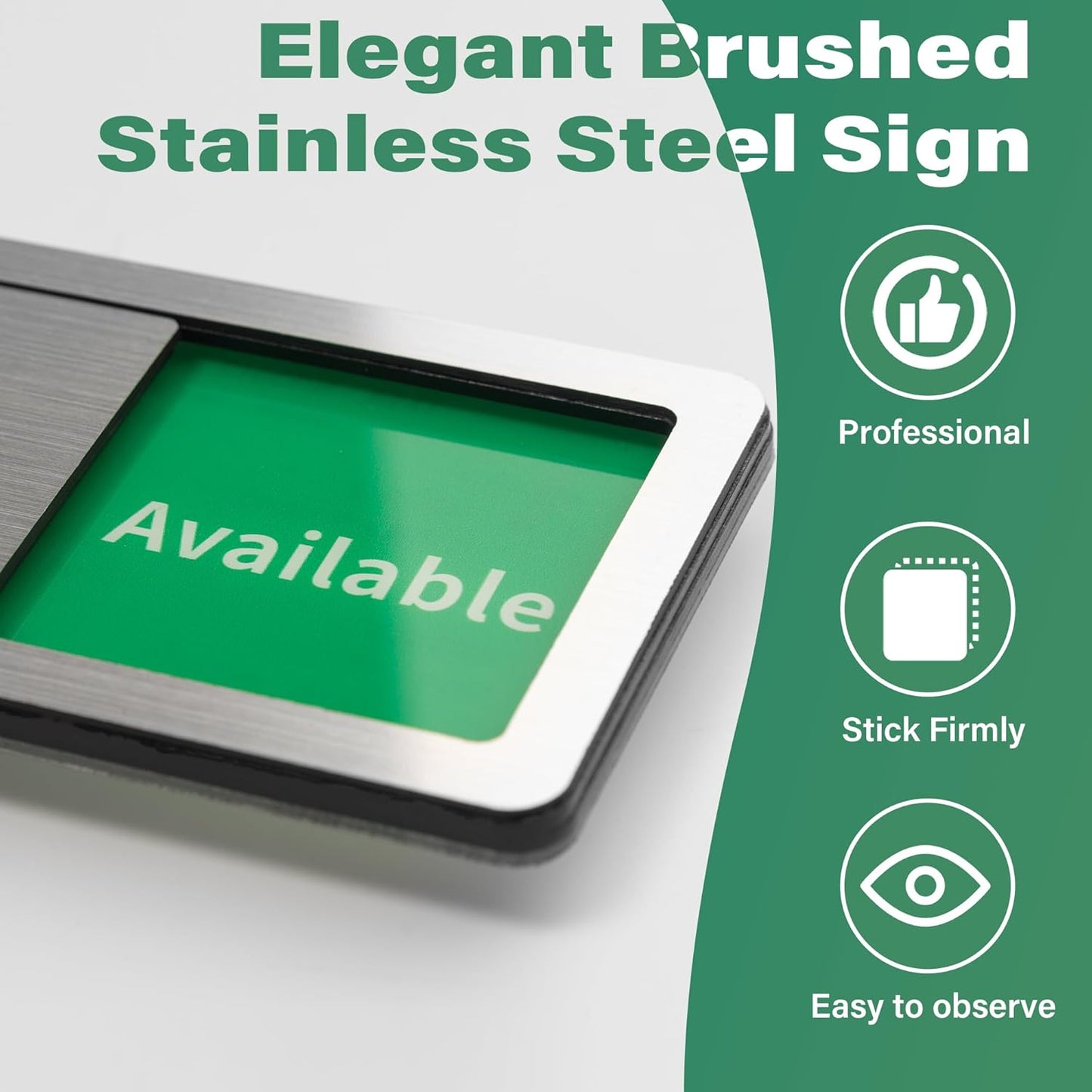 Exam Room Sign, Exam Room Numbers, In Use/Available Slider Door Signs for Therapists, School, Medical Office, Hospital-Easy Installation