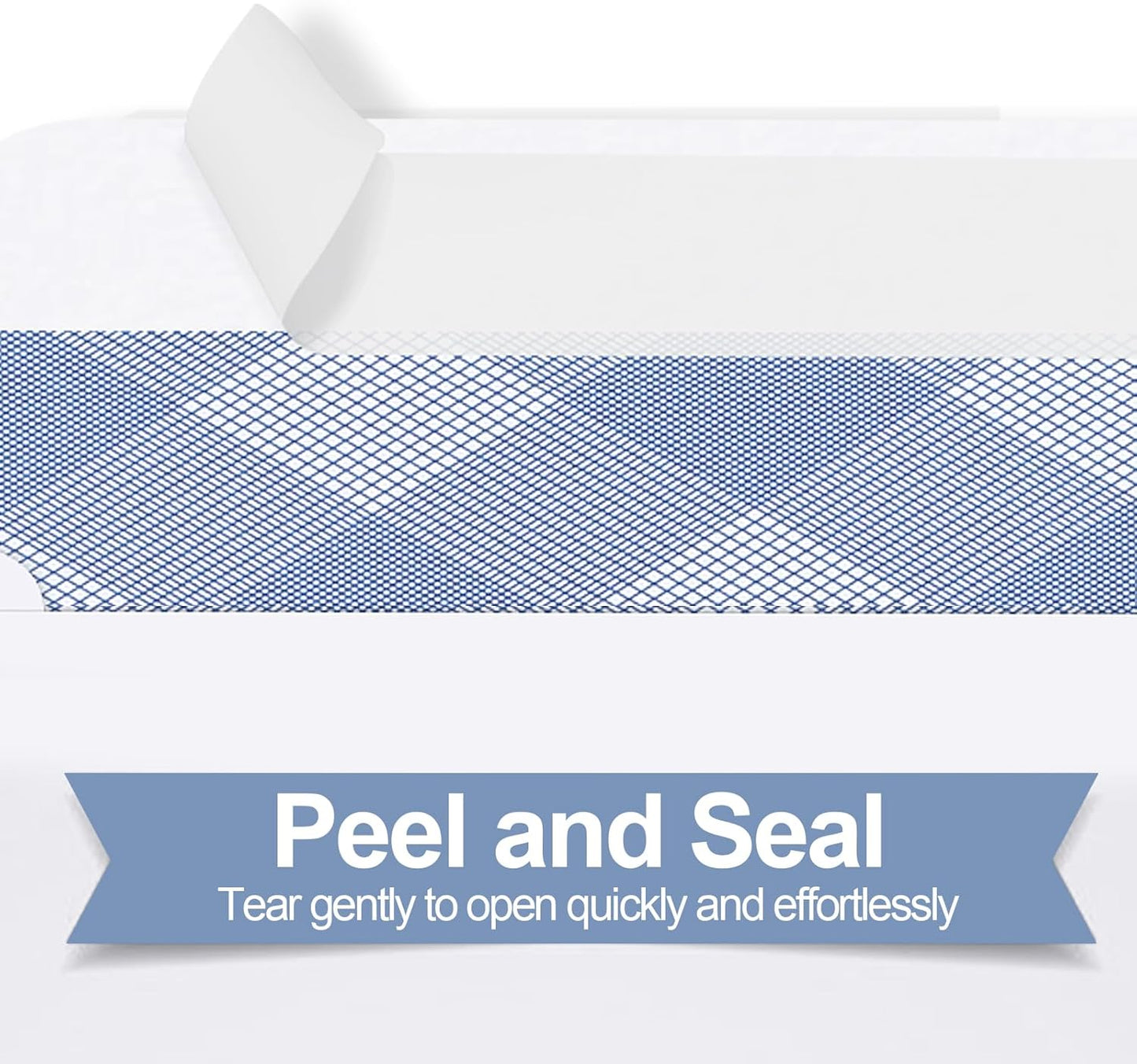 500#9 Double Window Security Envelopes, PANDRI NO.9 Self Seal White Envelopes Designed for Invoices, Business Statements & Documents - Number 9 Size 3 7/8 Inch X 8 7/8 Inch - 24 LB