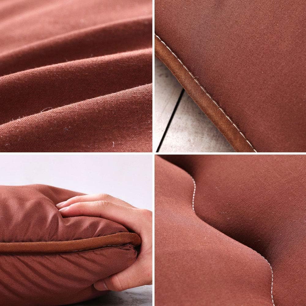 MAXYOYO Japanese Floor Mattress Futon Mattress, Thicken Tatami Mat Sleeping Pad Foldable Roll Up Mattress Boys Girls Dormitory Mattress Pad Kids Floor Lounger Bed Couches and Sofas, Coffee, Twin Size