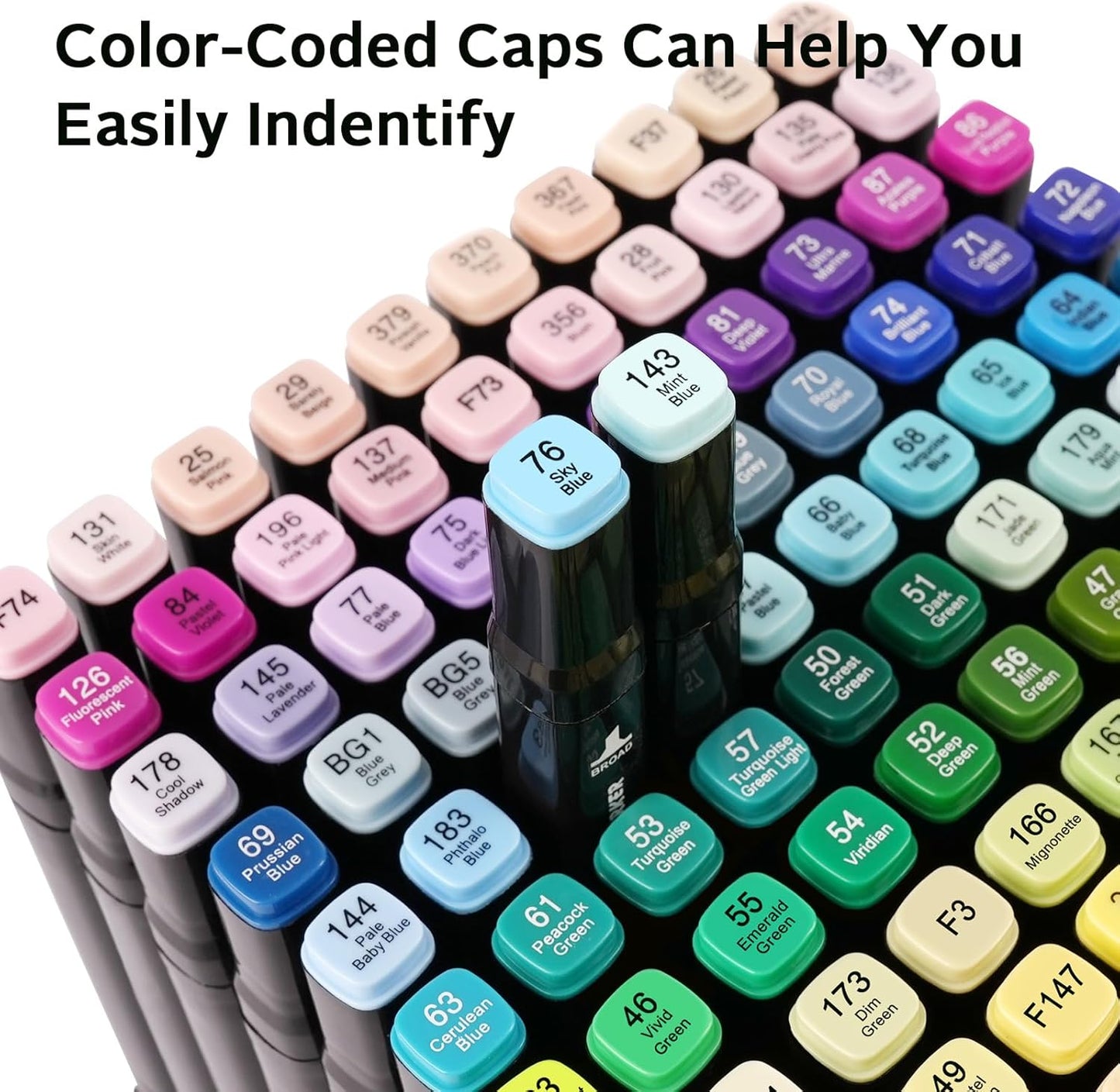 204 Alcohol Markers Set, Dual Tips Blender Art Markers for Drawing, Permanent Sketch Marker for Kids adult coloring, Alcohol Based, Adults Coloring and Artist Illustration.