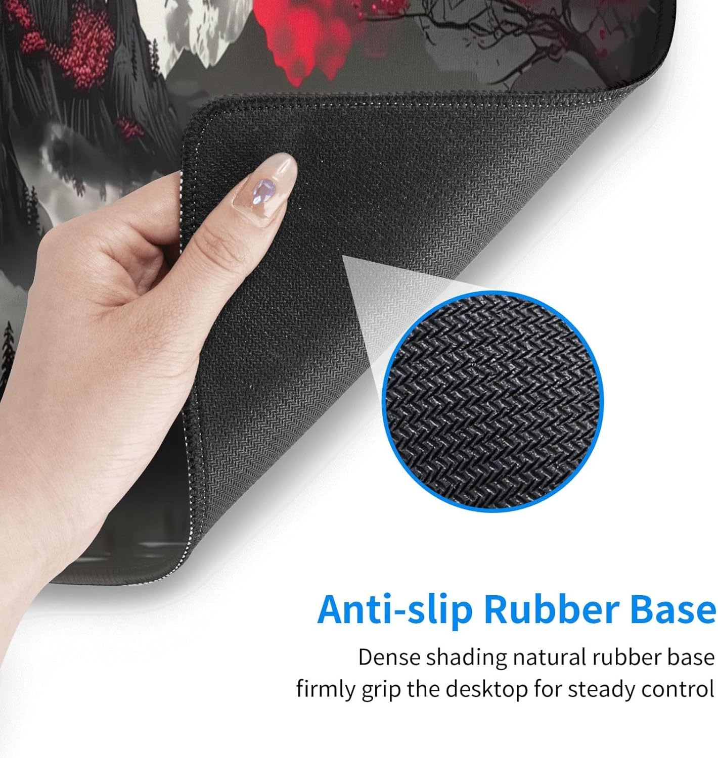 Extended Gaming Mouse Pad, Large Gaming Mouse Waterproof with Stitched Edges, Non-Slip Desktop Pad for Home and Office, Level Up Your 31.5x11.8 Inch… (Dark Night)