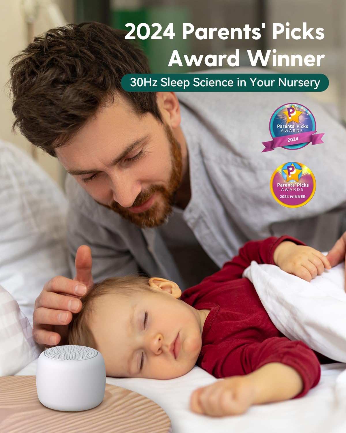 Babelio White Noise Sound Machine for Adults Kids Baby, Mini, 15 Non-looping Sounds, Timer, Memory Function, Easy to Pocket and Travel White 2 Pack