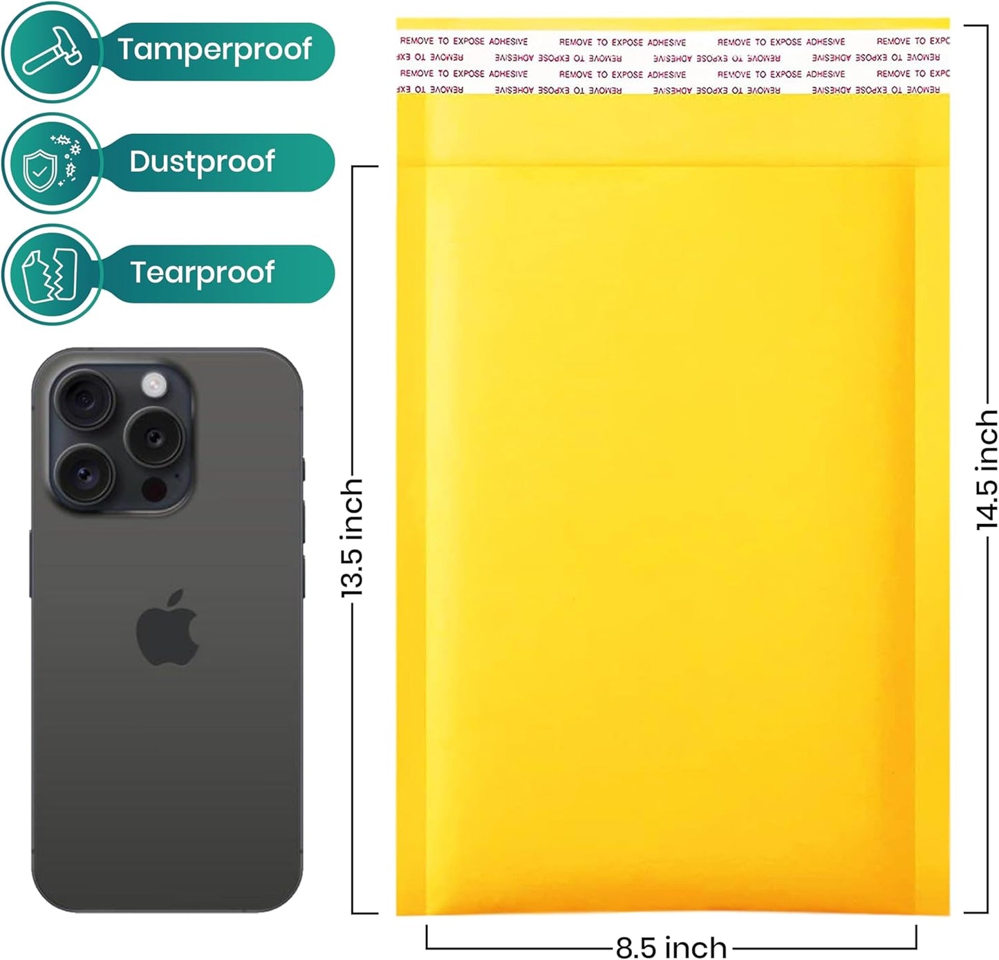 Levex - #3 8.5" x 14.5 [50 Pack) Kraft Bubble Mailers, Padded Envelope Mailers, Packing Envelope & Mailing Bags for Shipping