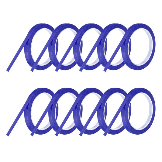 MECCANIXITY 10 Rolls Whiteboard Tape Graphic Chart Tape 10mm 54.7 Yard Art Tape Thin Self-Adhesive Pinstripe Tape Masking Tape for Gift Wrapping Craft Supplies, Blue
