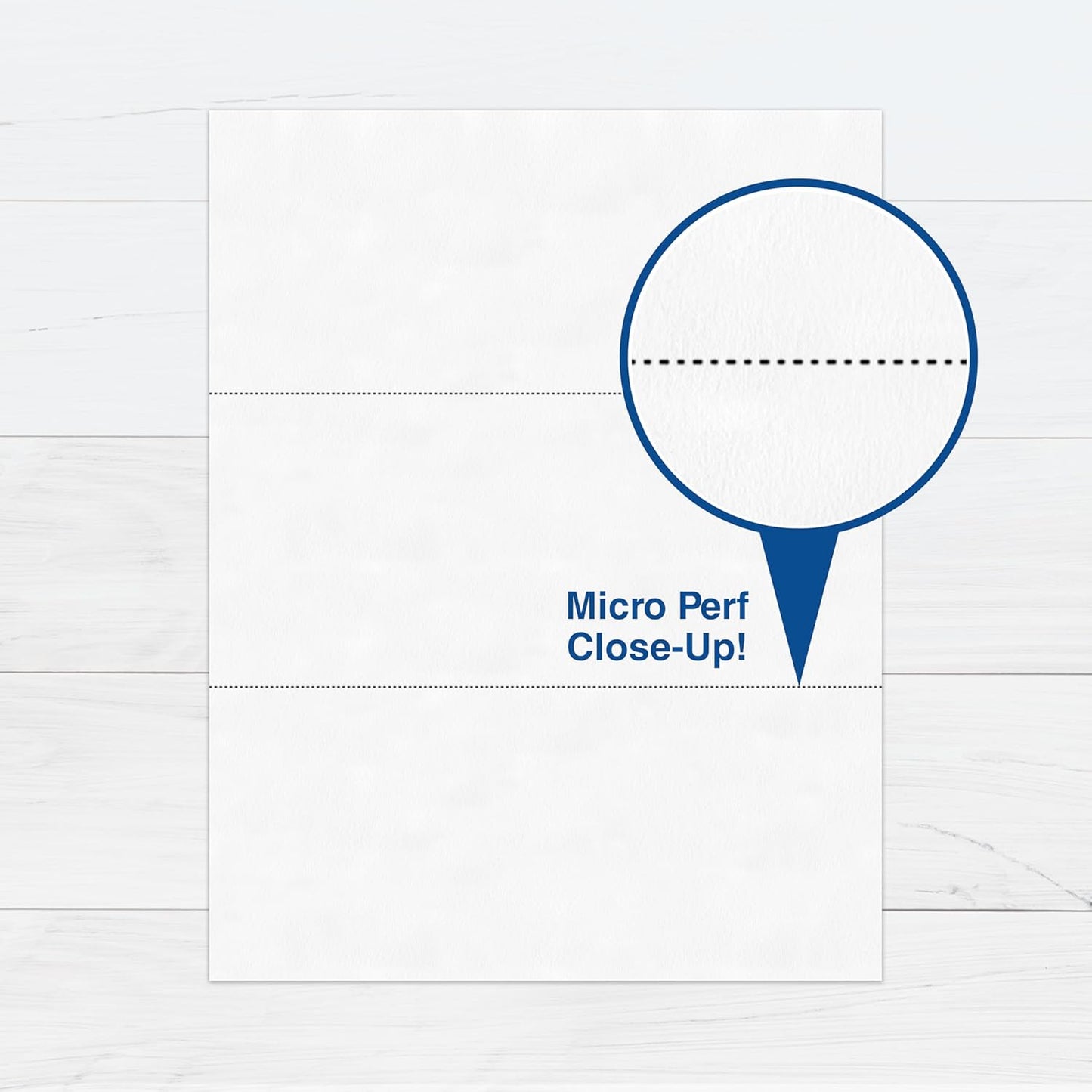 PrintWorks Professional 3 Part Perforated Paper 8.5” x 11” - Perfect For W-2, 1099, & Statement Use - Made in the USA - 2500 Sheets - 24 lb - Printer Compatible - White (04122C)