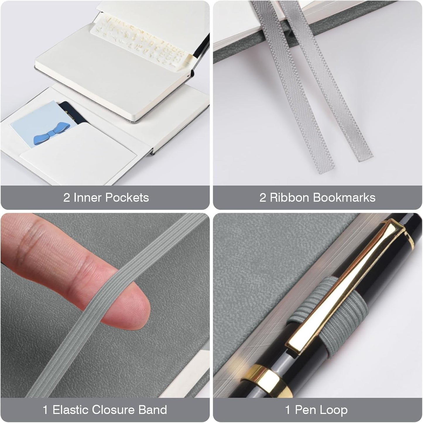 Blank Journal Notebook, 3 Pack A5 Sketch Book, Hardcvoer Sketchbook for Drawing with 100GSM Thick Paper, Leather Journal for Writing, Unlined Journal for Women, Men, School, 160 Pages, 5.7" x 8.4"