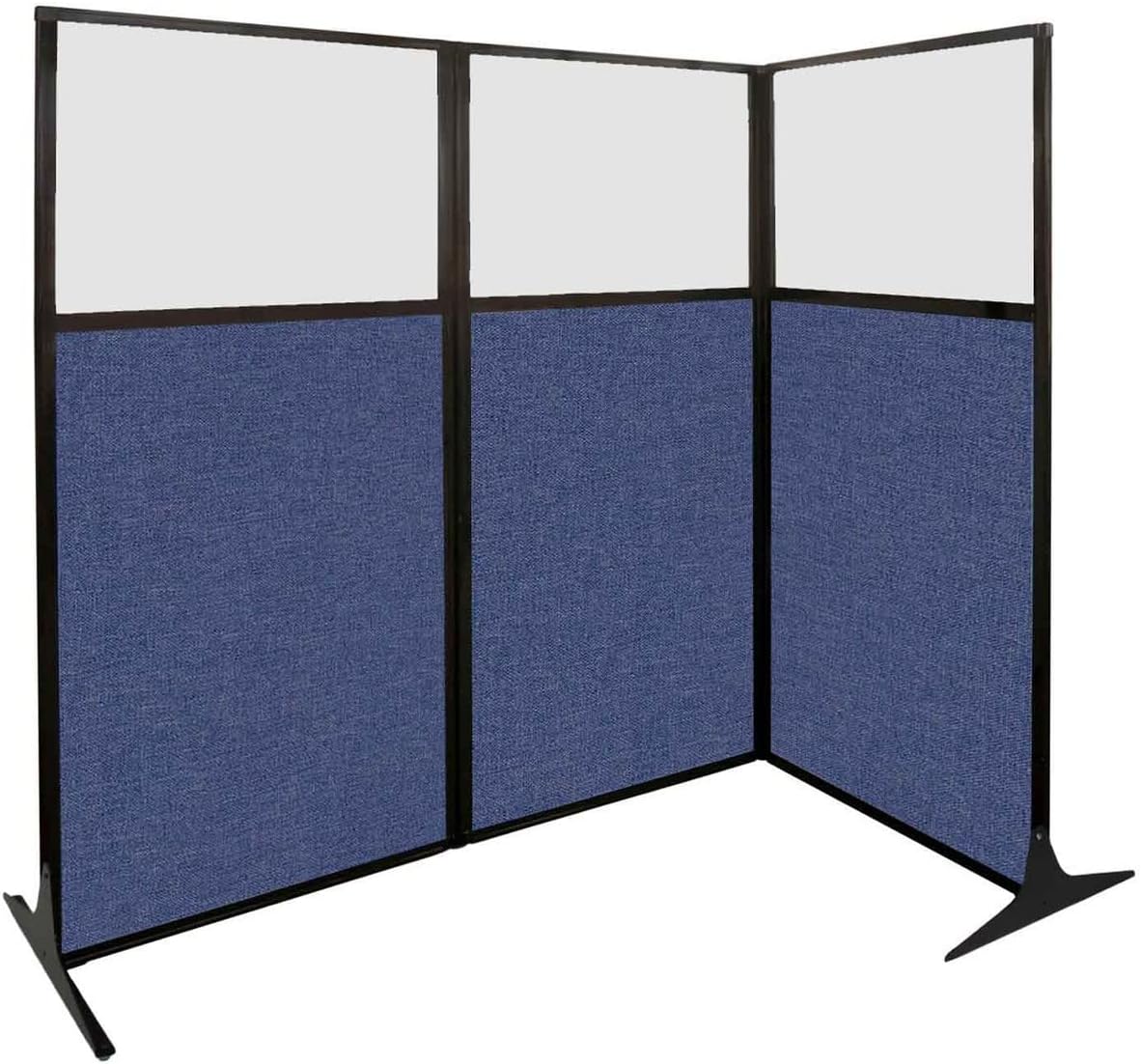 Versare Office Workstation Screen | Portable Wall Divider | Modern Cubicle | Freestanding Privacy Screen | Flexible Work Space | 2 Panels | 66" Wide x 70" Tall Beige SoundSorb Panels