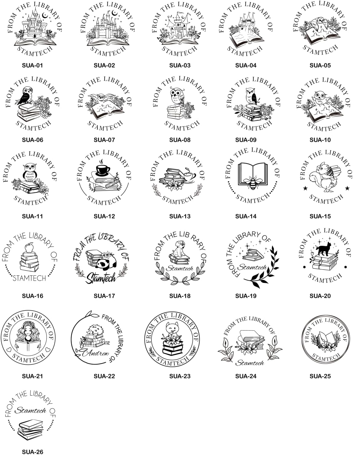 STAMTECH Custom Logo Book Embosser Stamp (Book Embosser Design)