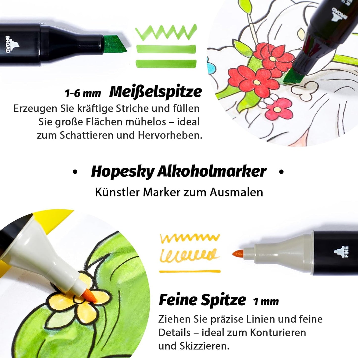 168 Colors Alcohol Markers - Dual Tip Permanent Art Markers Set for Coloring Drawing Painting, Fine and Chisel Tip Alcohol Based Pens with Carrying Case for Adult Artists