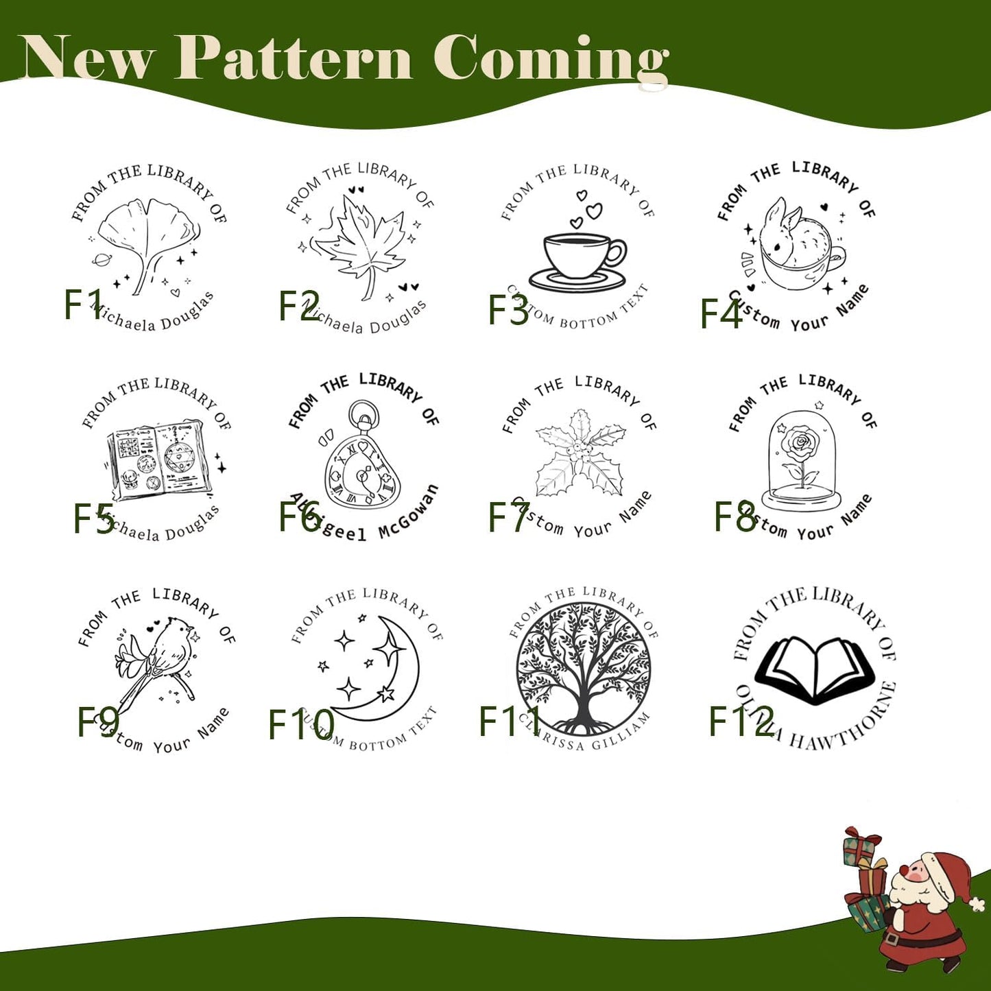 Custom Book Embosser Stamp Personalized for Book Lover, Personal Stamp Gift for Book, Ex Libris, Envelop, Sticker, Wedding Invitation, Embossing Stamp Includes 10pcs Stickers (Black)