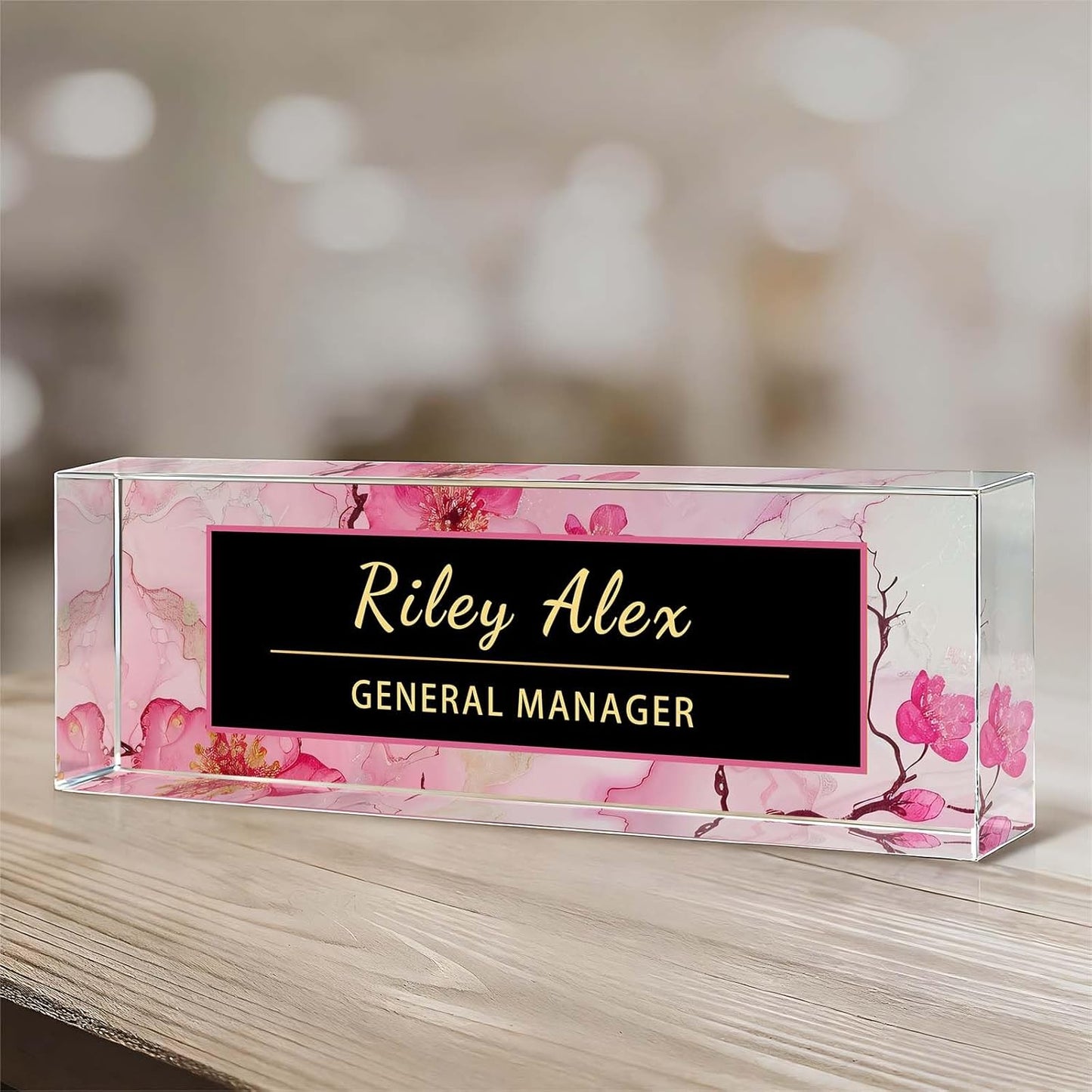 Desk Name Plate Personalized, Office Decor Cute Desk Accessories for Employee Appreciation Gifts Office Gifts for Boss, Teacher (S2)