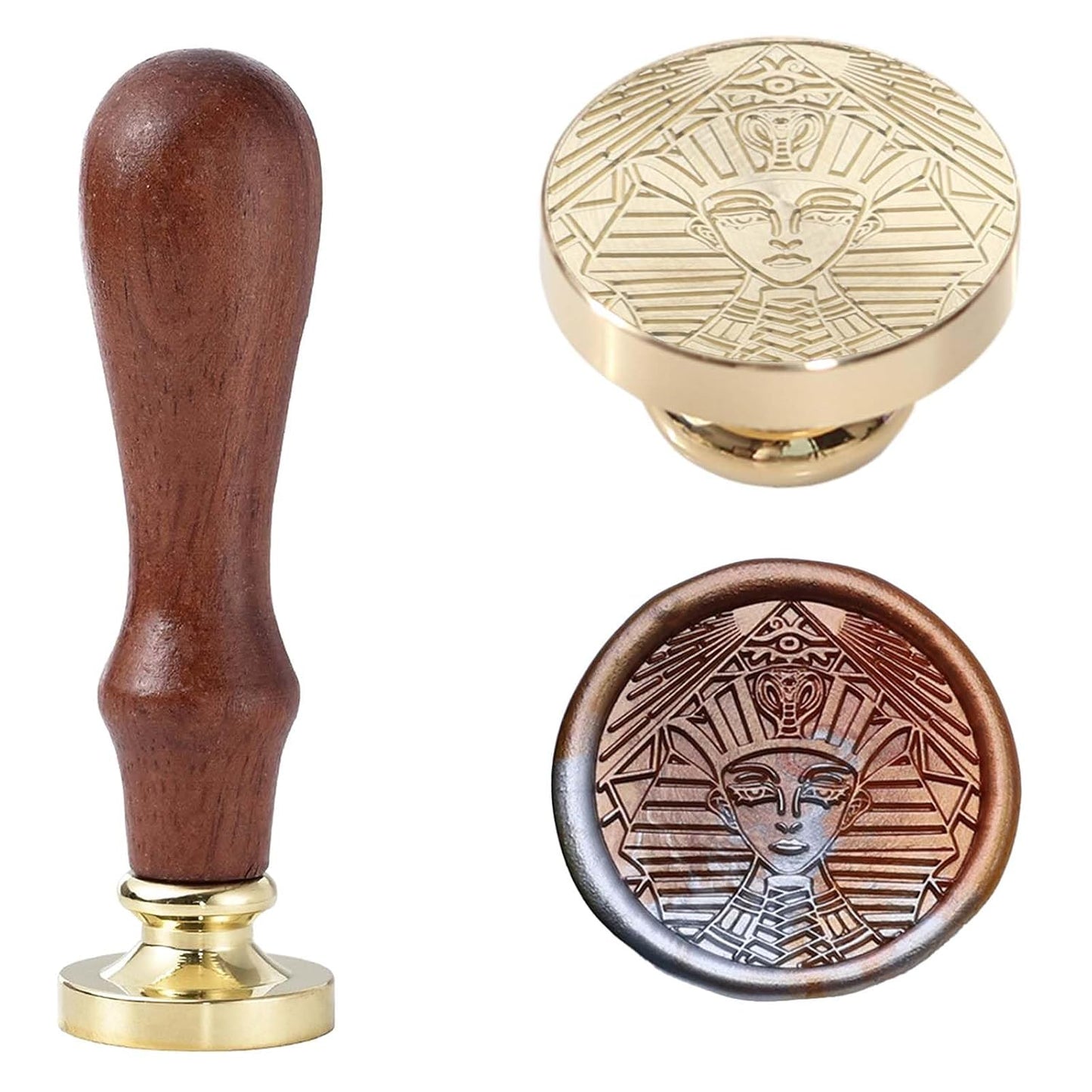 Sphinx Wax Seal Stamp - Vintage Brass Sealed Stamp,1.18 inch/30mm Removable Sealing Wax Stamp with Handle for Envelopes,Letters,Handicraft DIY and Creative Gifts