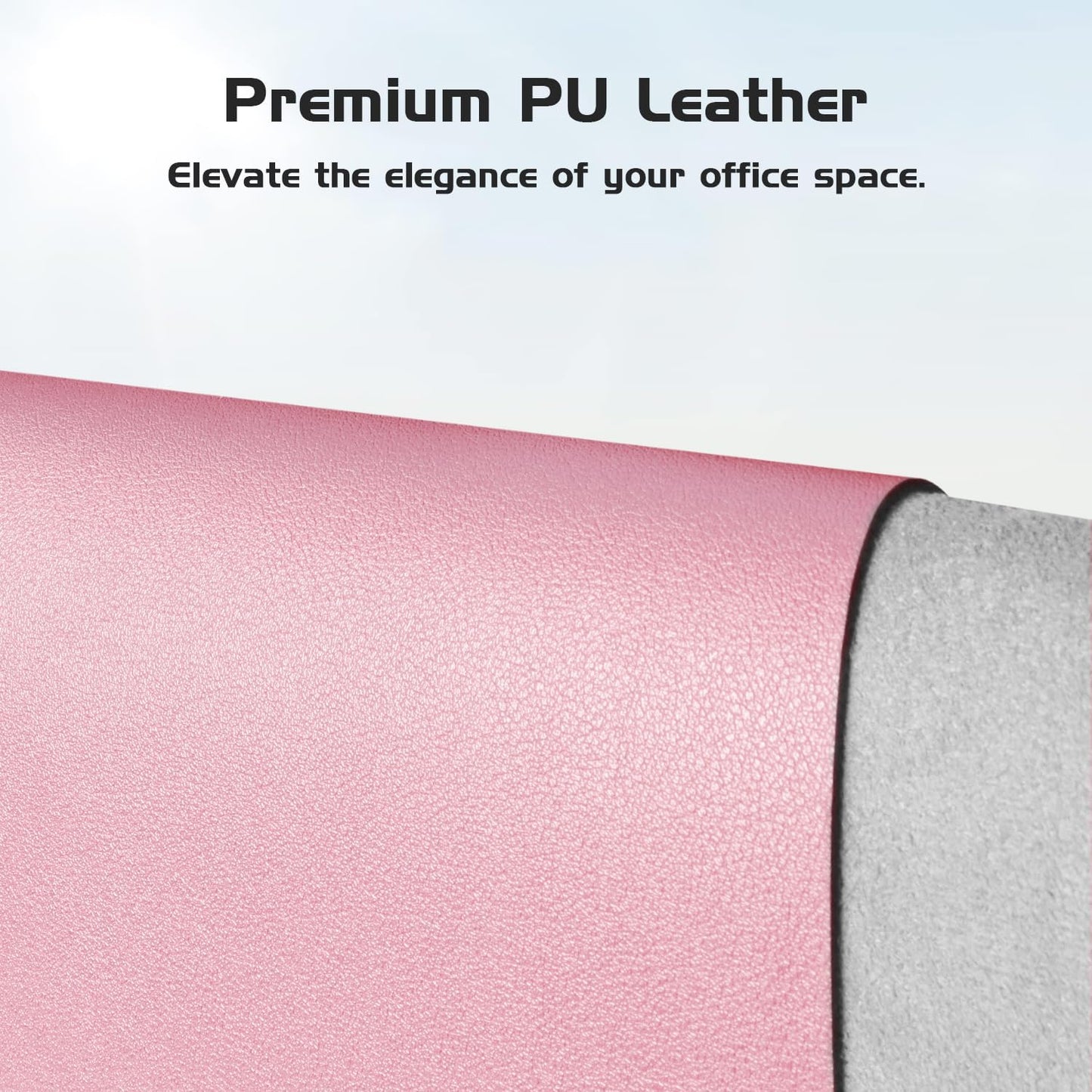Aothia Leather Desk Pad Protector, Office Desk Mat, Large Mouse Pad, Laptop Desk Pad, Non-Slip PU Leather Desk Blotter, Waterproof Desk Writing Pad for Office and Home (Pink, 47" x 17")