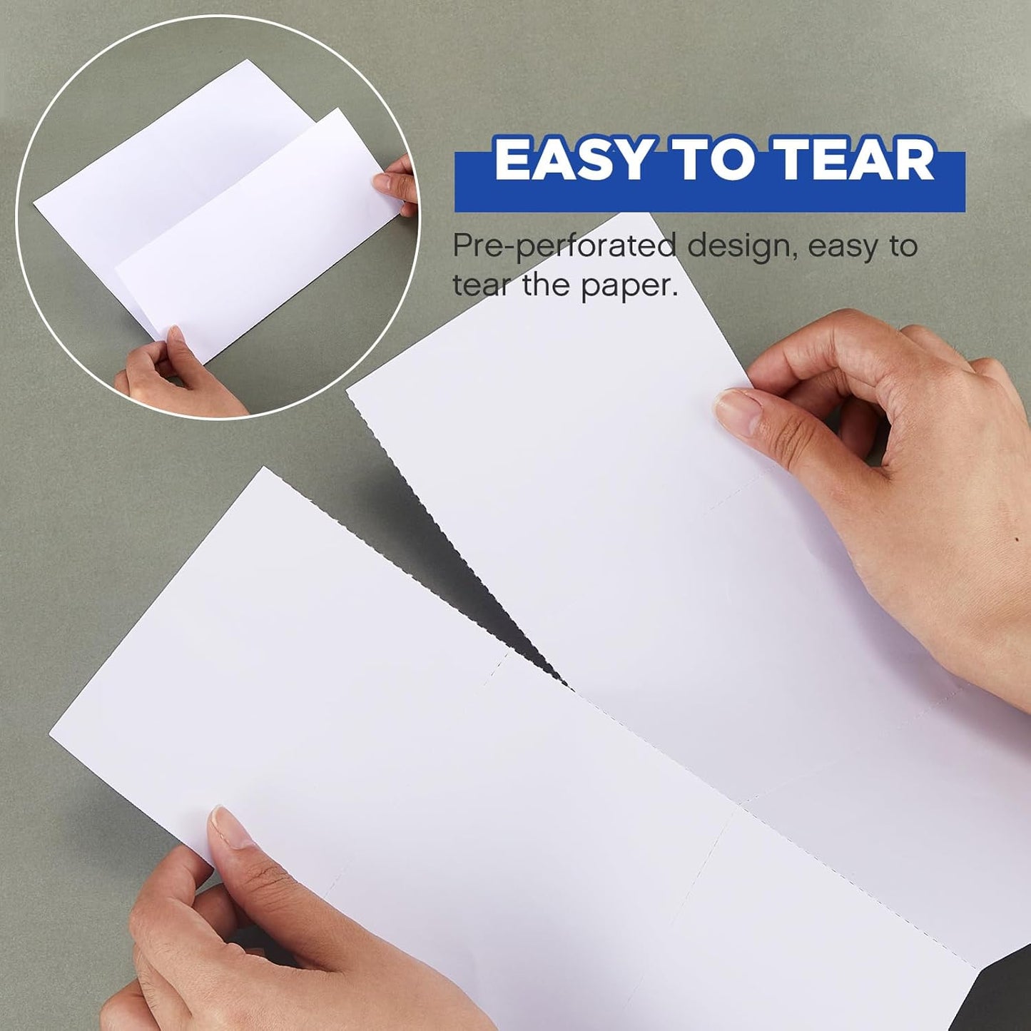 Lincia 200 Sheets 8-1/2" x 11" Blank Perforated Business Cards 8 up Per Page Thickness of 180 GSM Compatible with Laser Ink Jet Printer White Perforated Paper Cardstock (1600 Cards - 100# Tag)