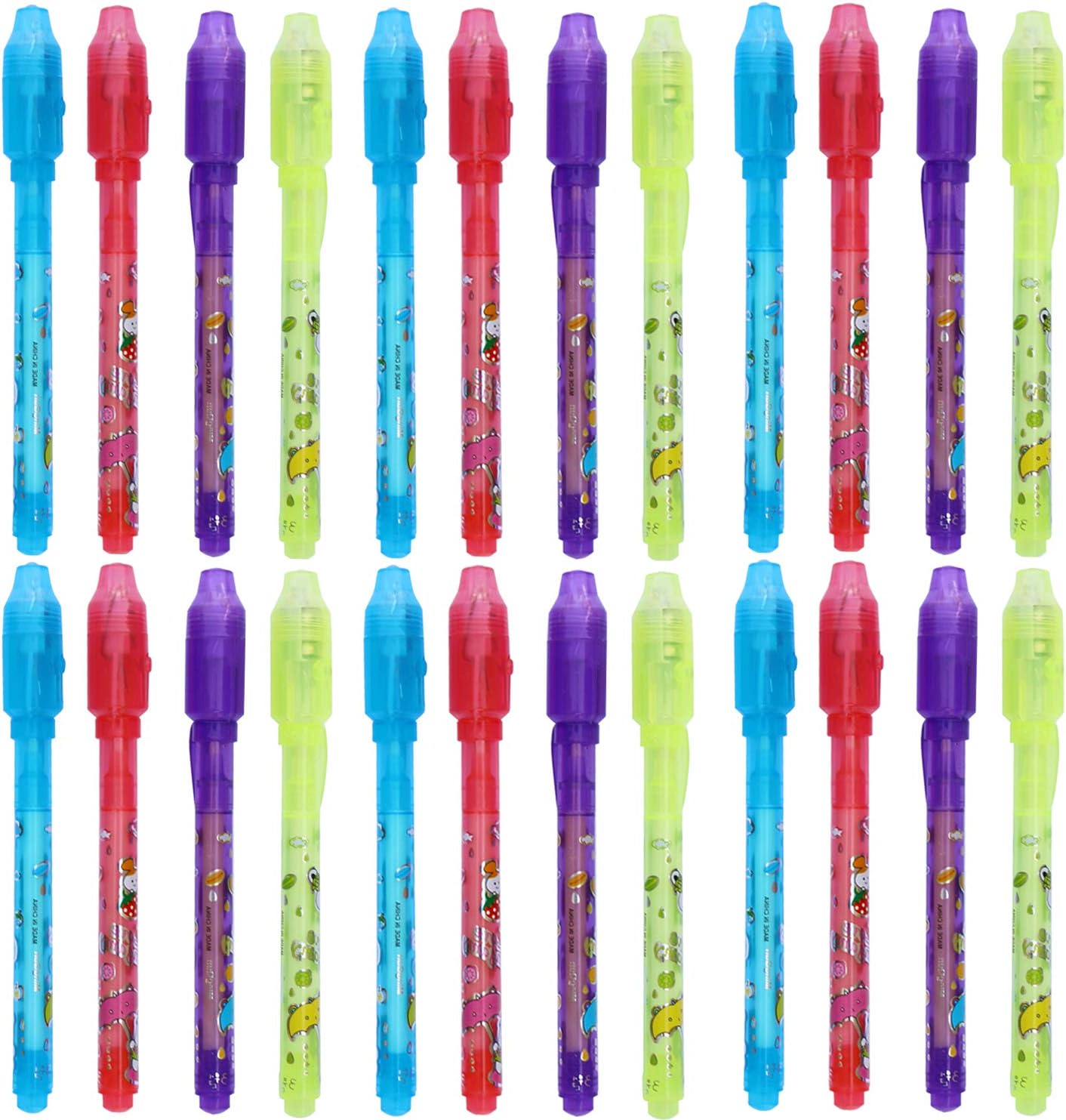24 Pack Invisible Ink Pen with Purple Light Upgraded Spy Pen Secret Message Magic Markers Children's Day Gift Student Gift from Teacher for Boys Grils Kids Birthday Party Favor