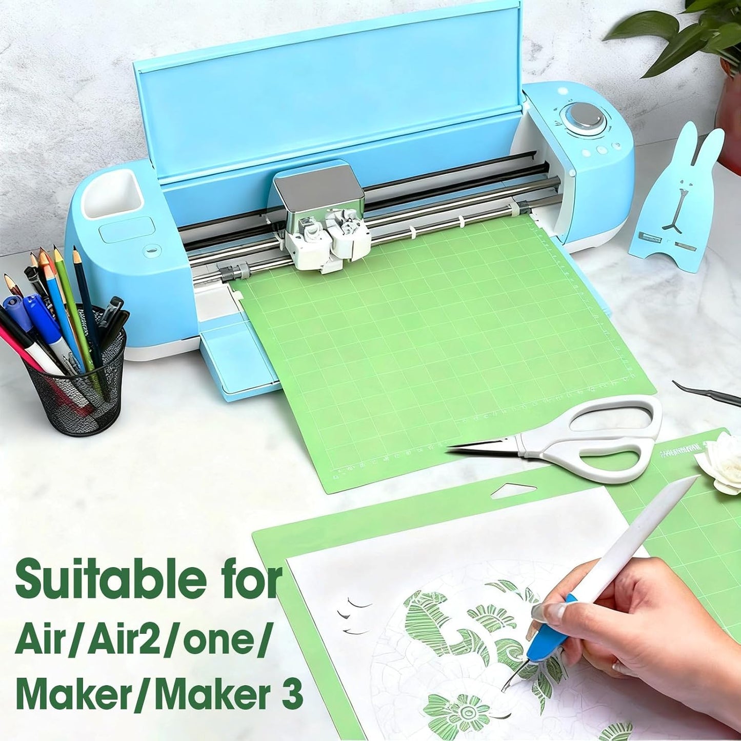 4 Pcs Cutting Mat, 12x12 Inch Standard Grip Cutting Mats for Crafts, Compatible with Cricut Maker 3/Maker 4/Maker/Explore One/Air/Air 2, Adhesive Sticky Durable Cutting Mats Accessories