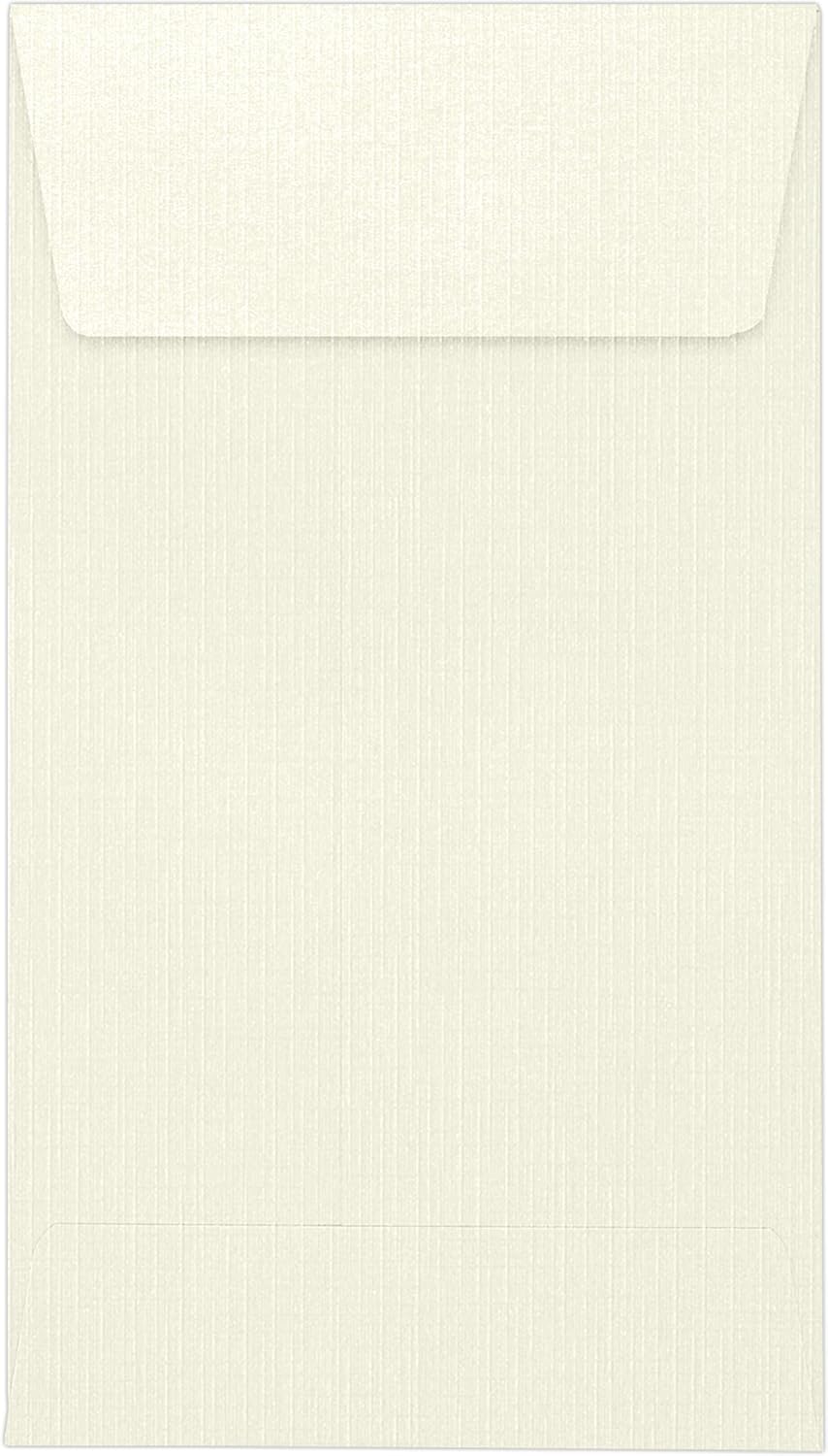 LUXPaper #5 1/2 Coin Envelopes | Peel & Press | 3 1/8" x 5 1/2" | Natural Linen | 80lb. Text | 250 Qty