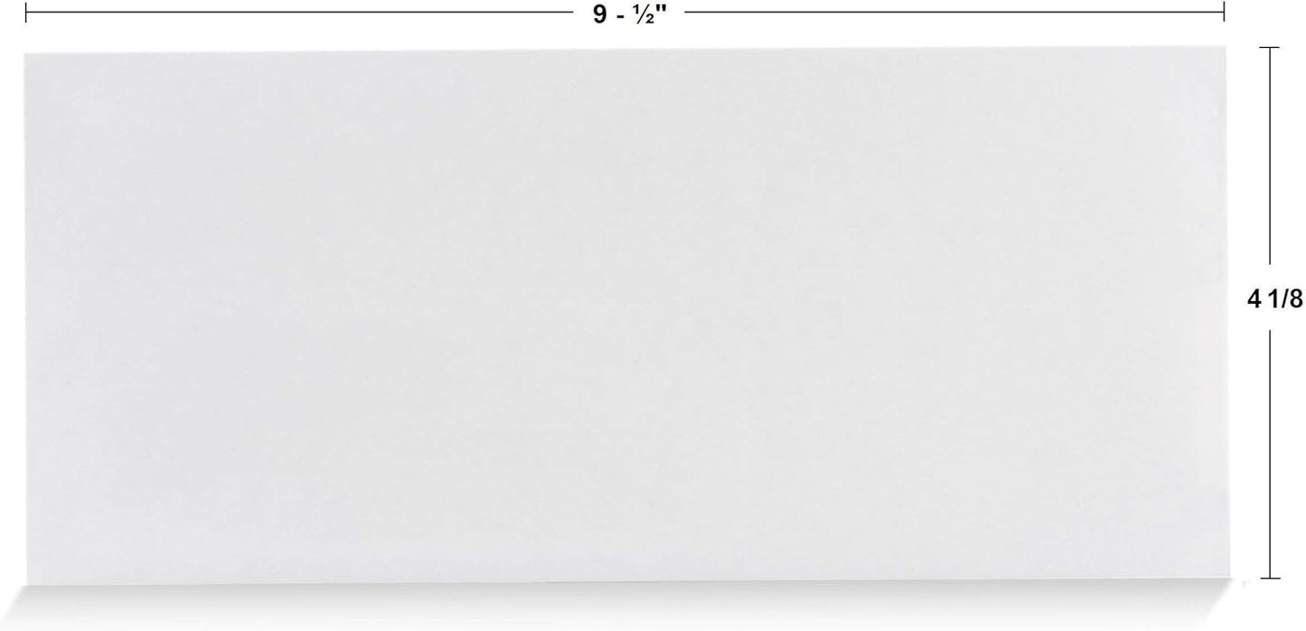 Aimoh 100#10 Custom Printed Security Tinted Self-Seal Envelopes – Personalized with Logo and Address/Return Address Imprinted - Size 4-1/8 X 9-1/2" - White - 24 LB - 100 Count (74100)