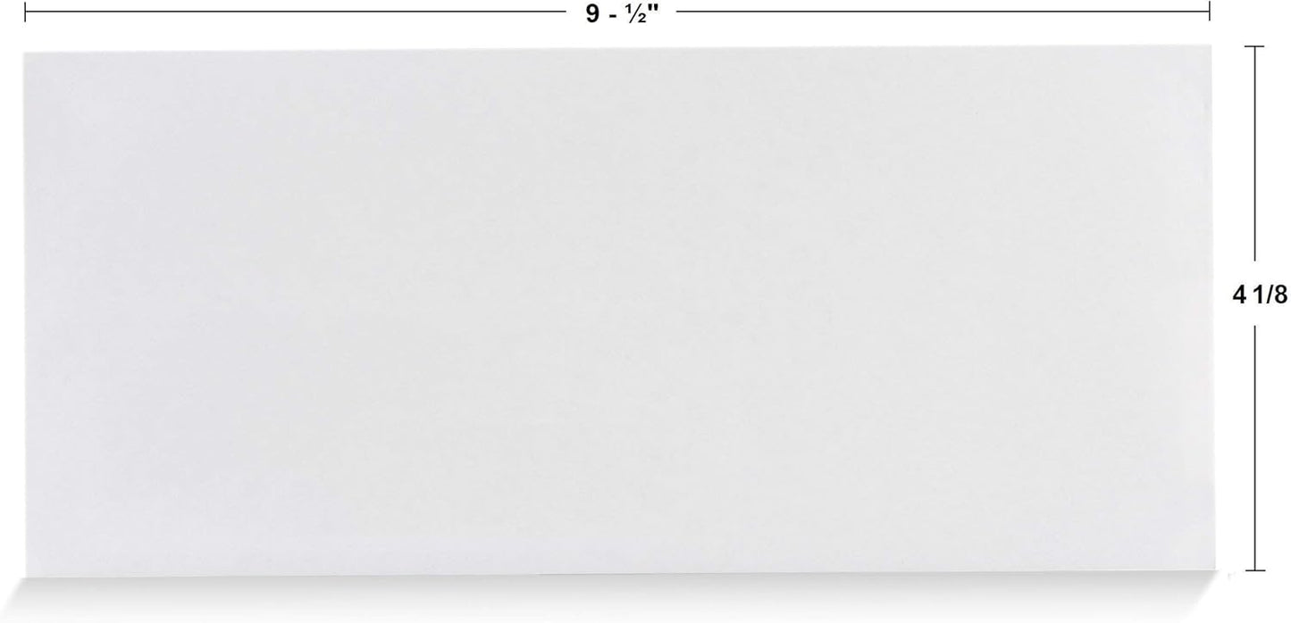 Aimoh 1000#10 Custom Printed Security Tinted Self-Seal Envelopes - Personalized with Logo and Address/Return Address Imprinted -Size 4-1/8 X 9-1/2" -White -24 LB -1000 Count (74001)