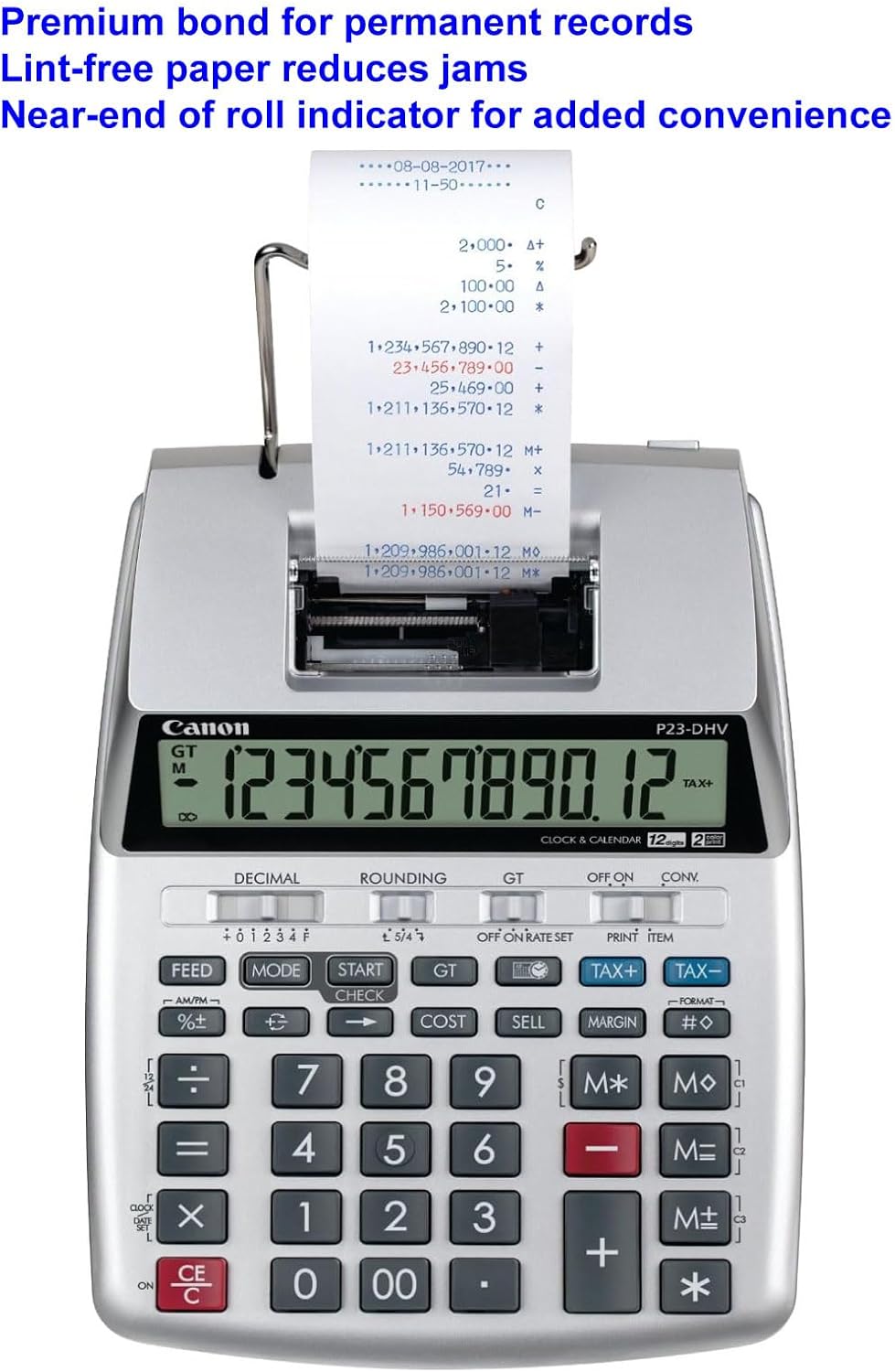 (12 Rolls)2 1/4 in x 150 ft Adding Machine Tape Paper Rolls, for HR-10RC, HR-170RC, HR-200RC, EL-1197PIII, EL-1801V, P23-DHV-3, CP-90A, MP11DX-2, 1280-2,3000Labels Direct