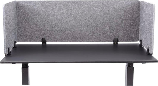 ReFocus™ Raw Clamp-On Acoustic Desk Divider – Reduce Noise and Visual Distractions with This Lightweight Desk Mounted Privacy Panel (Castle Gray, 47.25" x 16", 23.6" x 16", & 23.6" x 16")