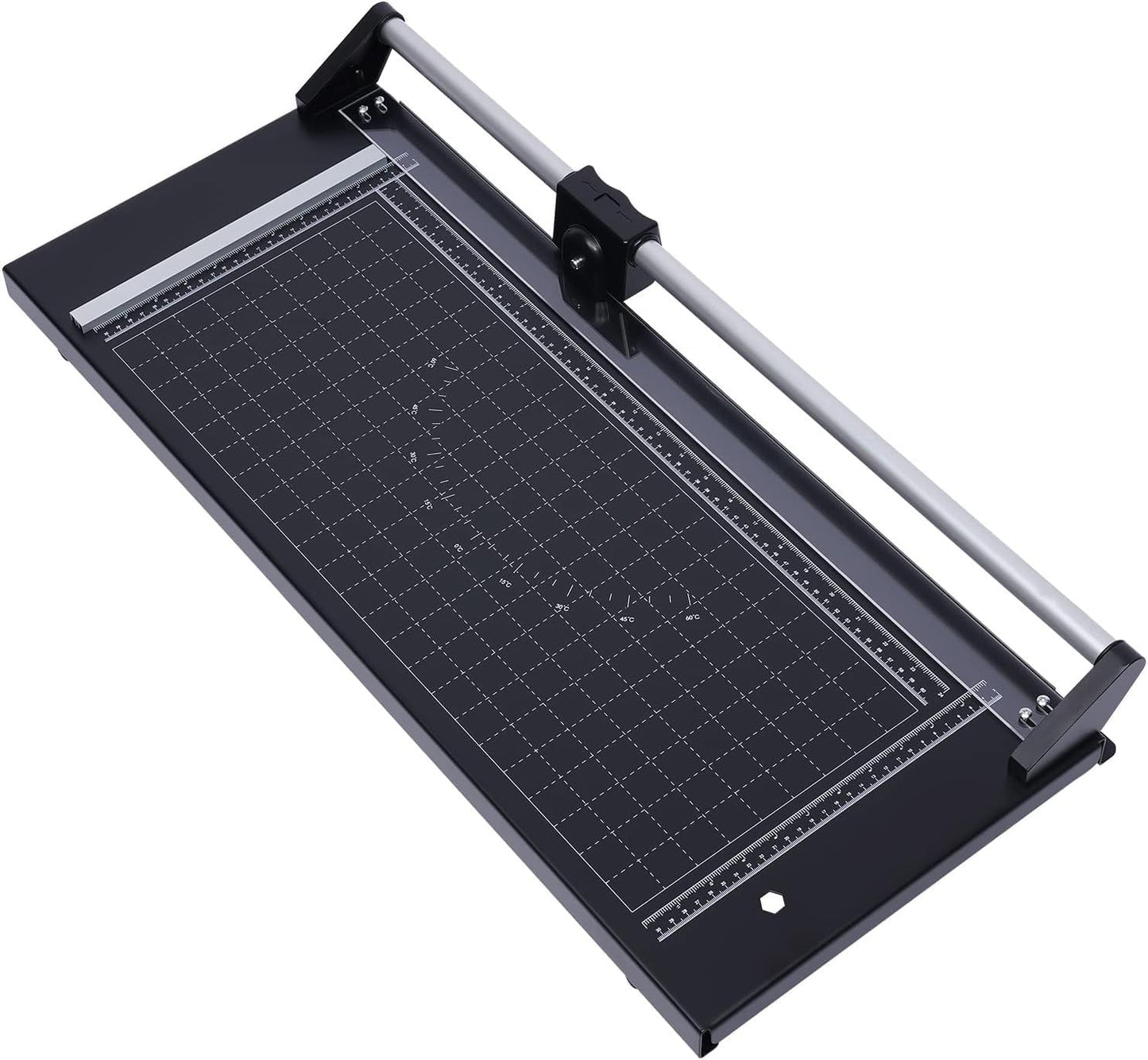 24 Inch Rolling Cutter Precision Rotary Paper Trimmer,Manual Heavy Duty Professional Rolling Trimmer for Photo Paper,Film,Art Paper Jam,Office Paper, Thin Plastic Soft Board,PVC,Cutting Table