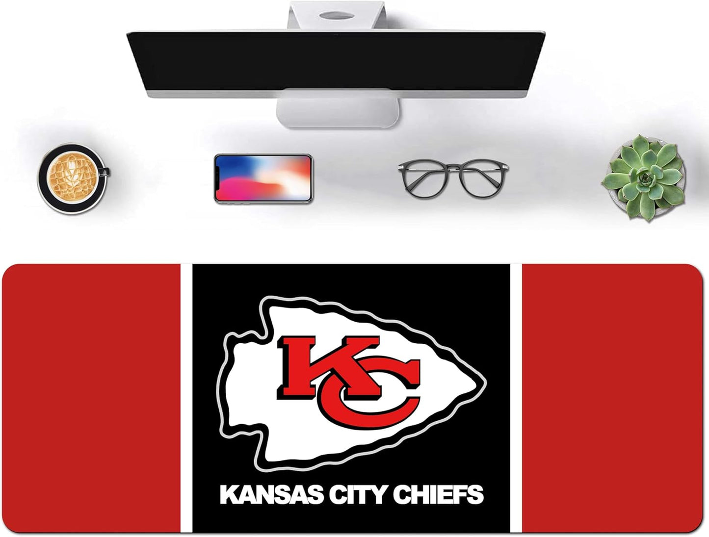 Large Mouse Pad Desk Mat for Home Office, Gaming Mousepad Extended Desk pad - Computer Keyboard Mouse Mat with Non-Slip Base and Stitched Edge Office Desk Organizers and Accessories