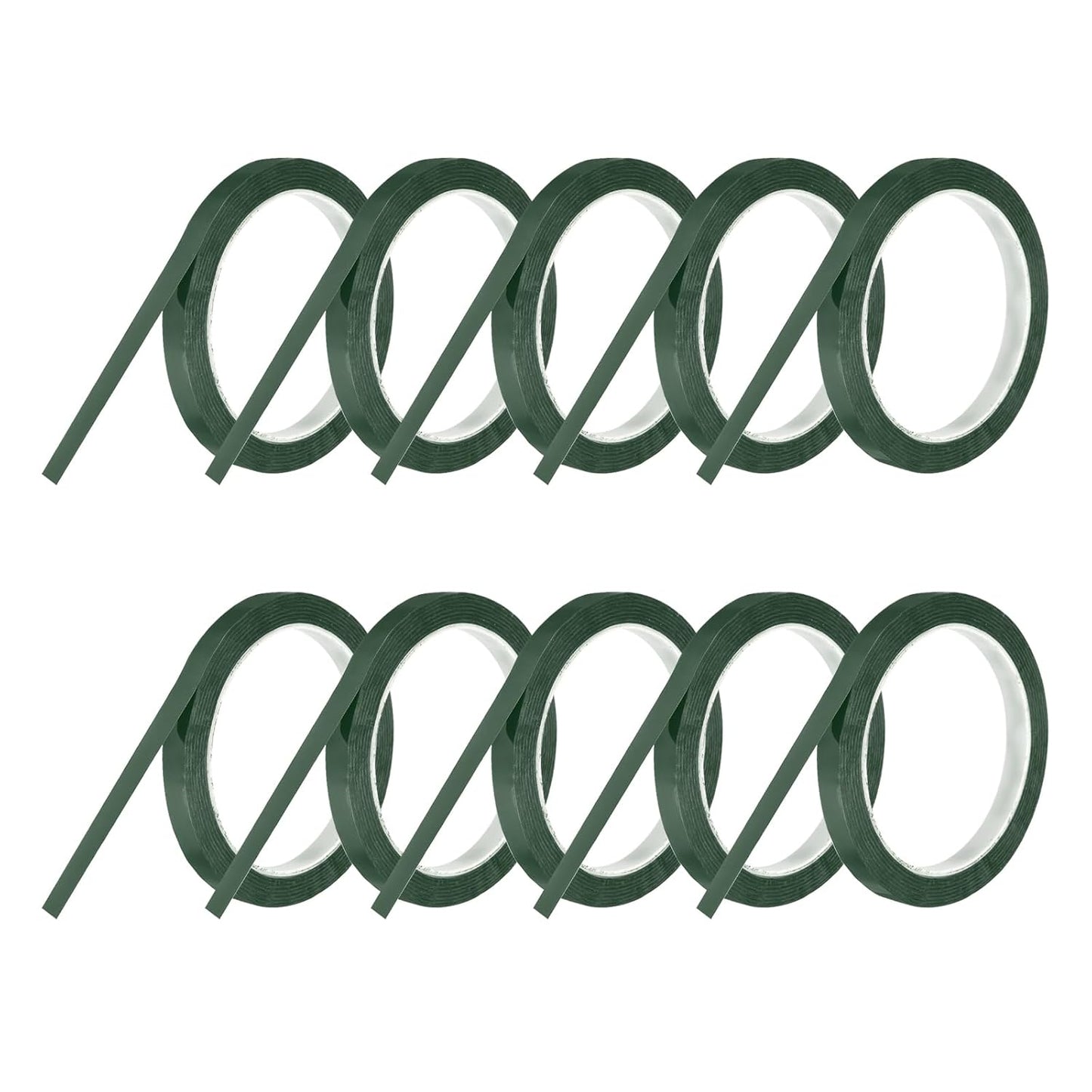 MECCANIXITY 10 Rolls Whiteboard Tape Graphic Chart Tape 10mm 54.7 Yard Art Tape Thin Self-Adhesive Pinstripe Tape Masking Tape for Gift Wrapping Craft Supplies, Green