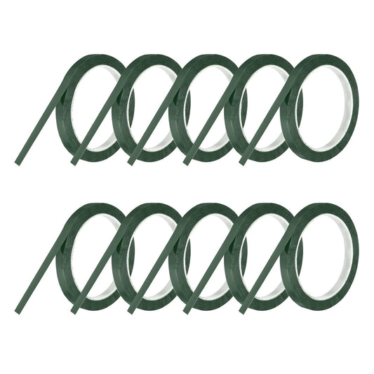 MECCANIXITY 10 Rolls Whiteboard Tape Graphic Chart Tape 10mm 54.7 Yard Art Tape Thin Self-Adhesive Pinstripe Tape Masking Tape for Gift Wrapping Craft Supplies, Green