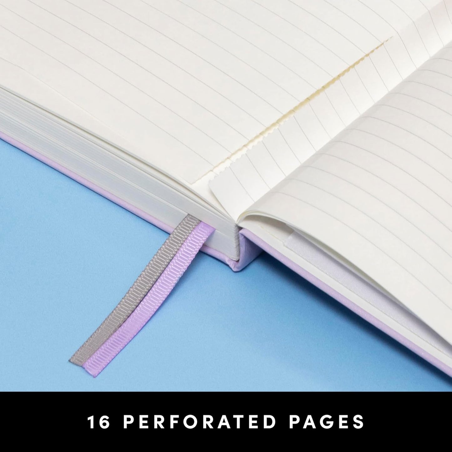 PAPERAGE Lined Journal Notebook, (Turquoise), 252 Pages, Medium 5.6 in x 8 in - 100 GSM Thick Paper – Hardcover Journaling Notebook for Work, School & Note Taking