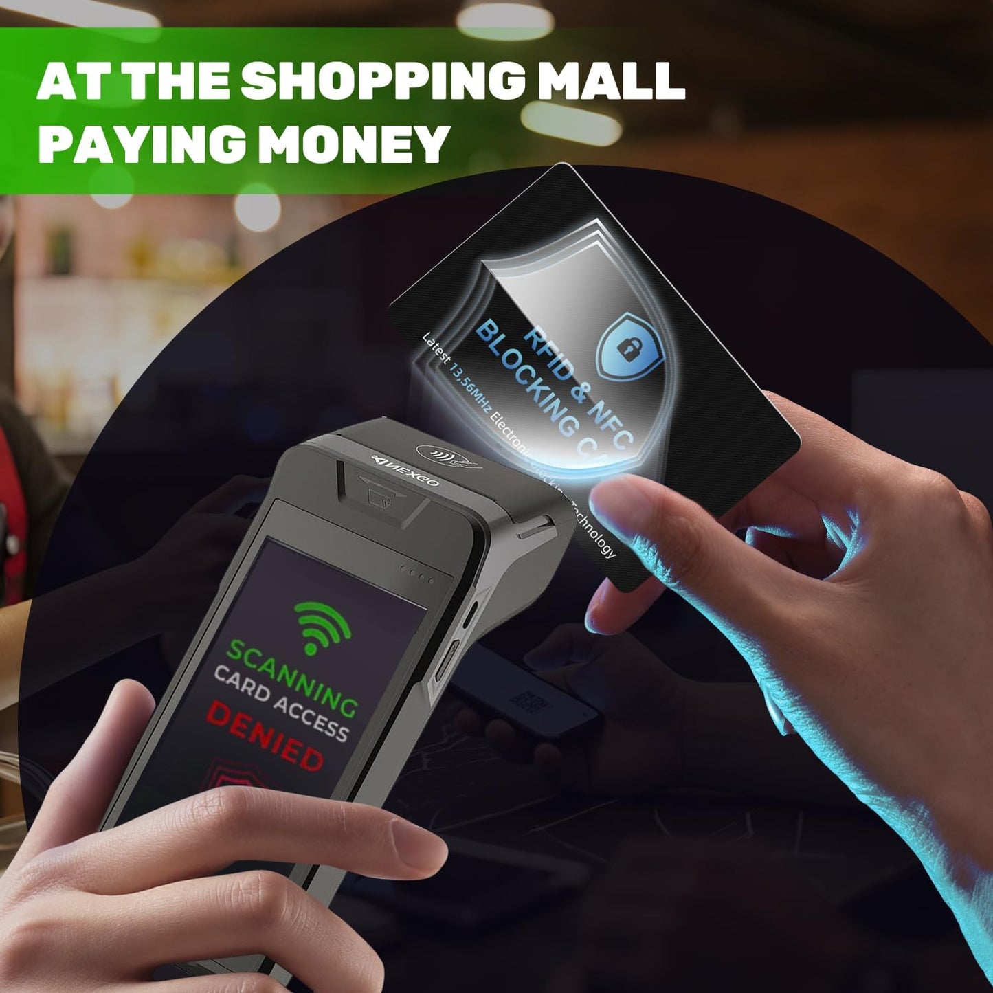 6 Pack RFID Blocking Cards Premium Contactless NFC Debit Credit Card Passport Protector Blocker Set for Men & Women, Smart Slim Design Perfectly fits in Wallet/Purse (6)