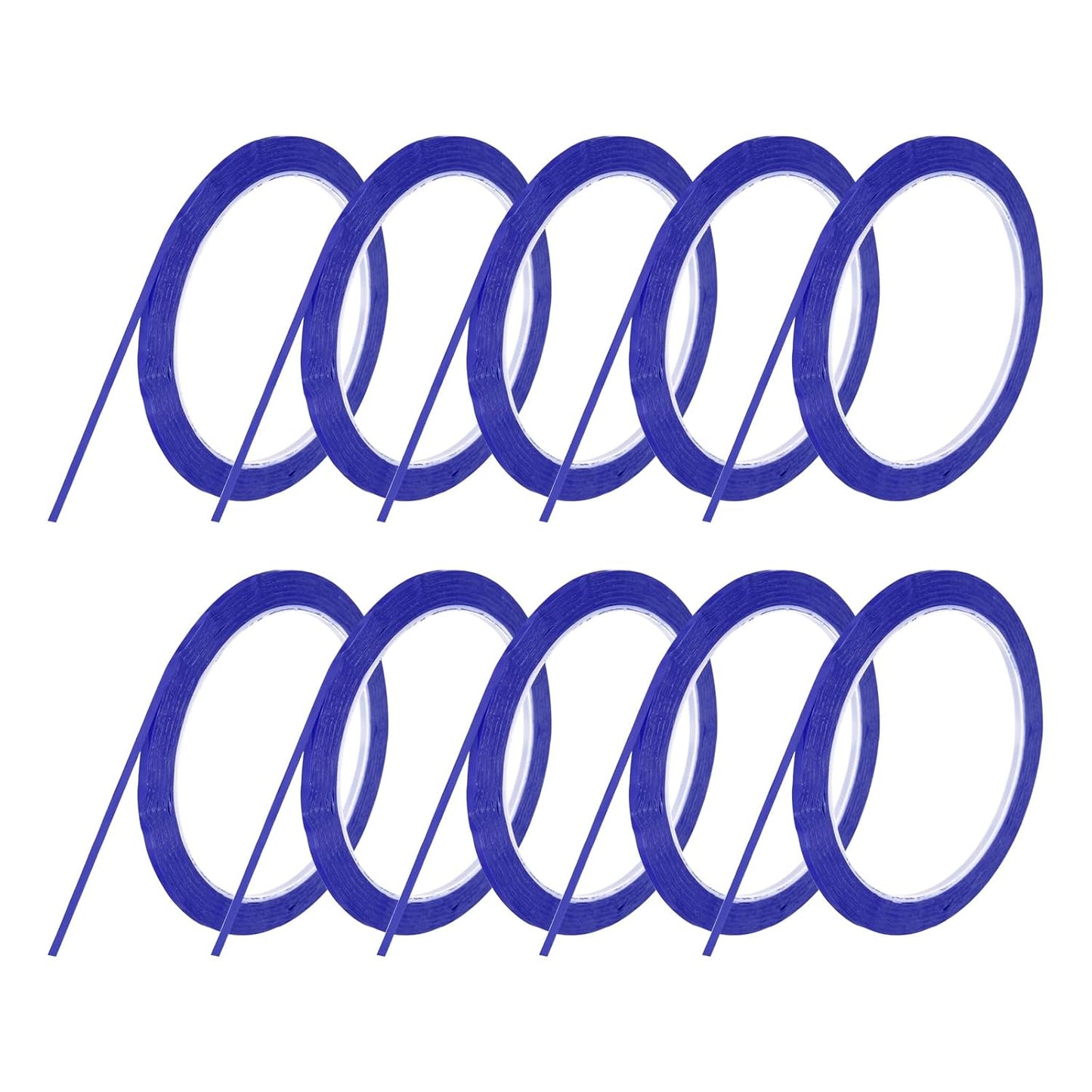 MECCANIXITY 10 Rolls Whiteboard Tape Graphic Chart Tape 3mm 54.7 Yard Art Tape Thin Self-Adhesive Pinstripe Tape Masking Tape for Gift Wrapping Craft Supplies, Blue