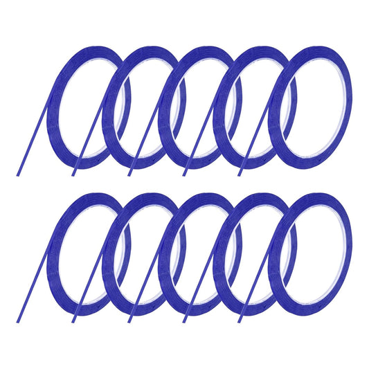 MECCANIXITY 10 Rolls Whiteboard Tape Graphic Chart Tape 3mm 54.7 Yard Art Tape Thin Self-Adhesive Pinstripe Tape Masking Tape for Gift Wrapping Craft Supplies, Blue